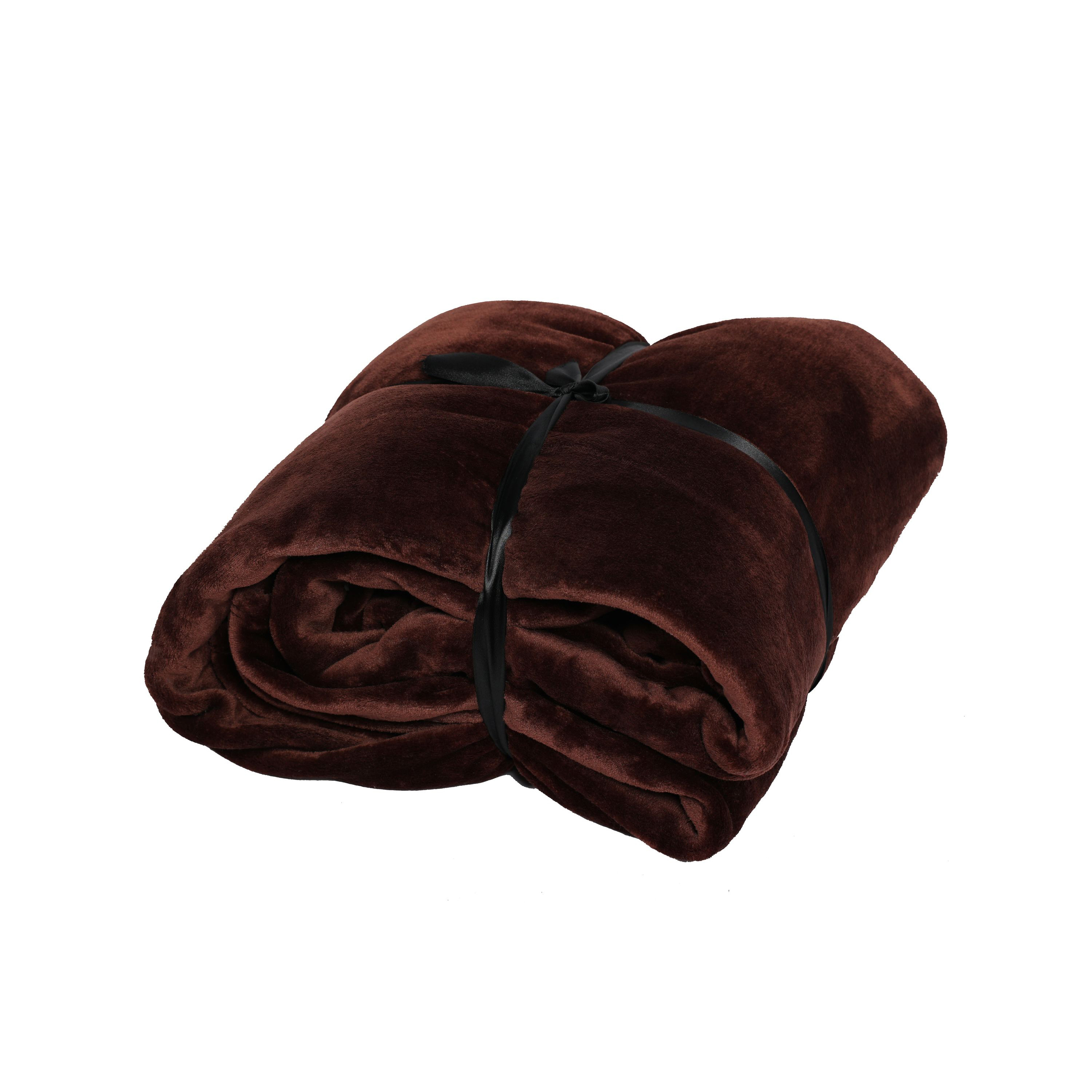 Kuscheldecke 150 x 200 cm braun