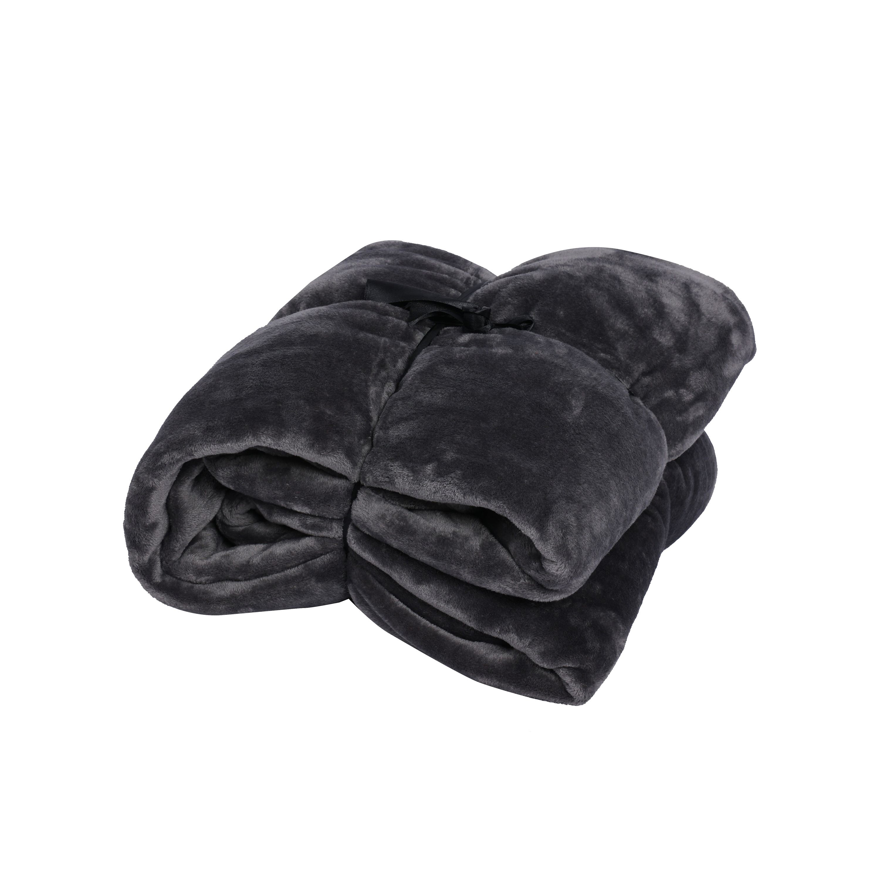 Kuscheldecke 220 x 240 cm anthrazit