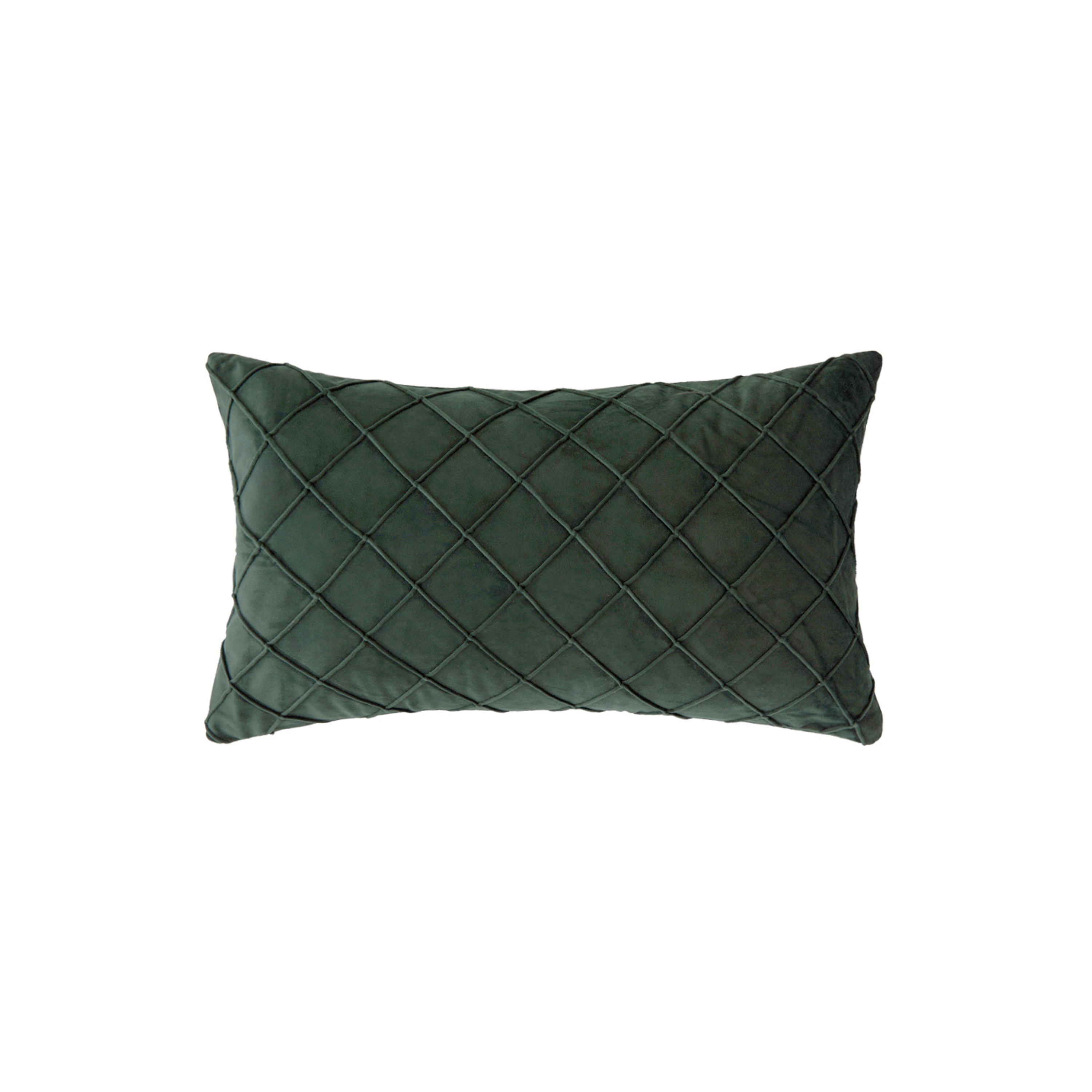 Kissen CARO dunkelgrün 50 x 30 cm