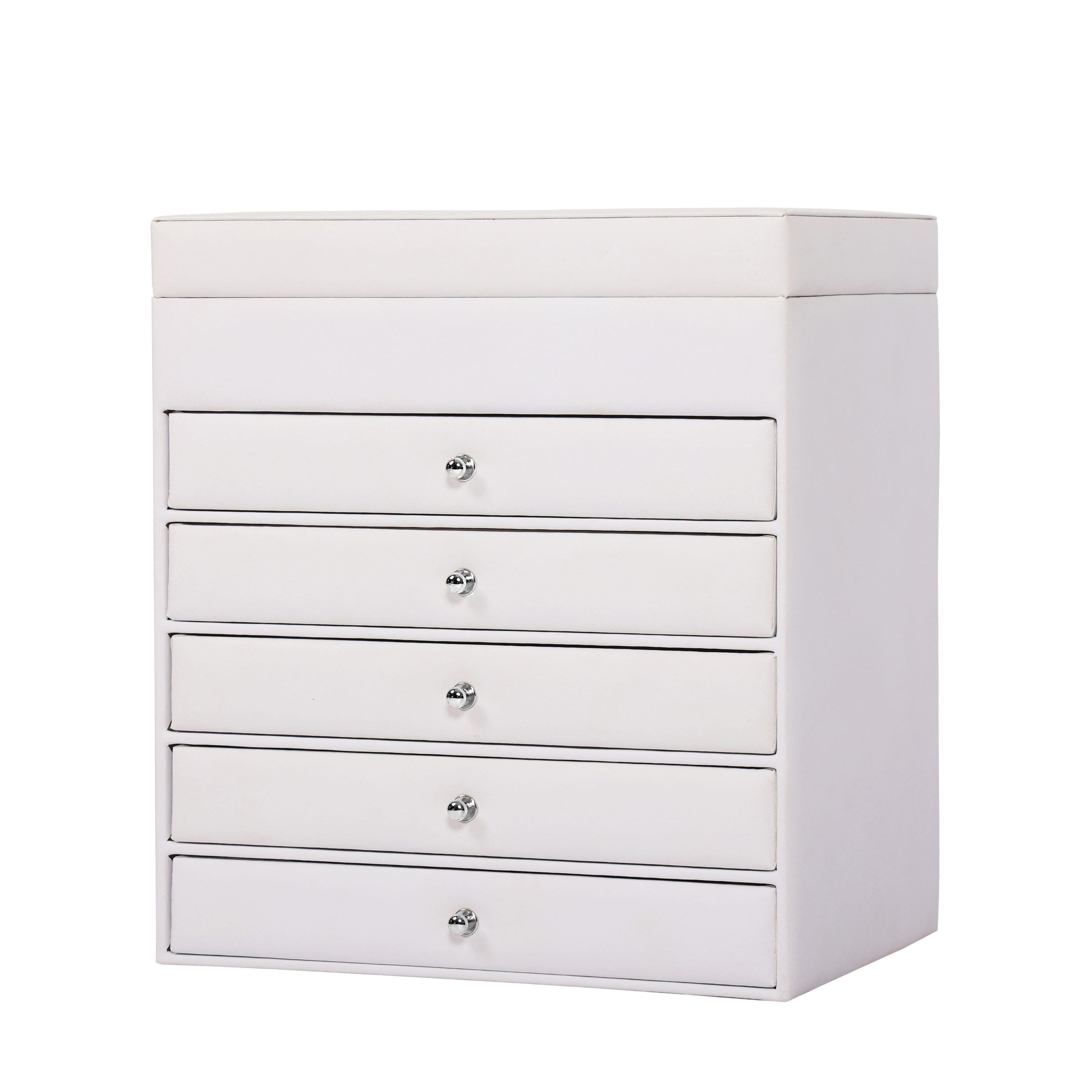 Schmuckkästchen 5 Schubladen weiss