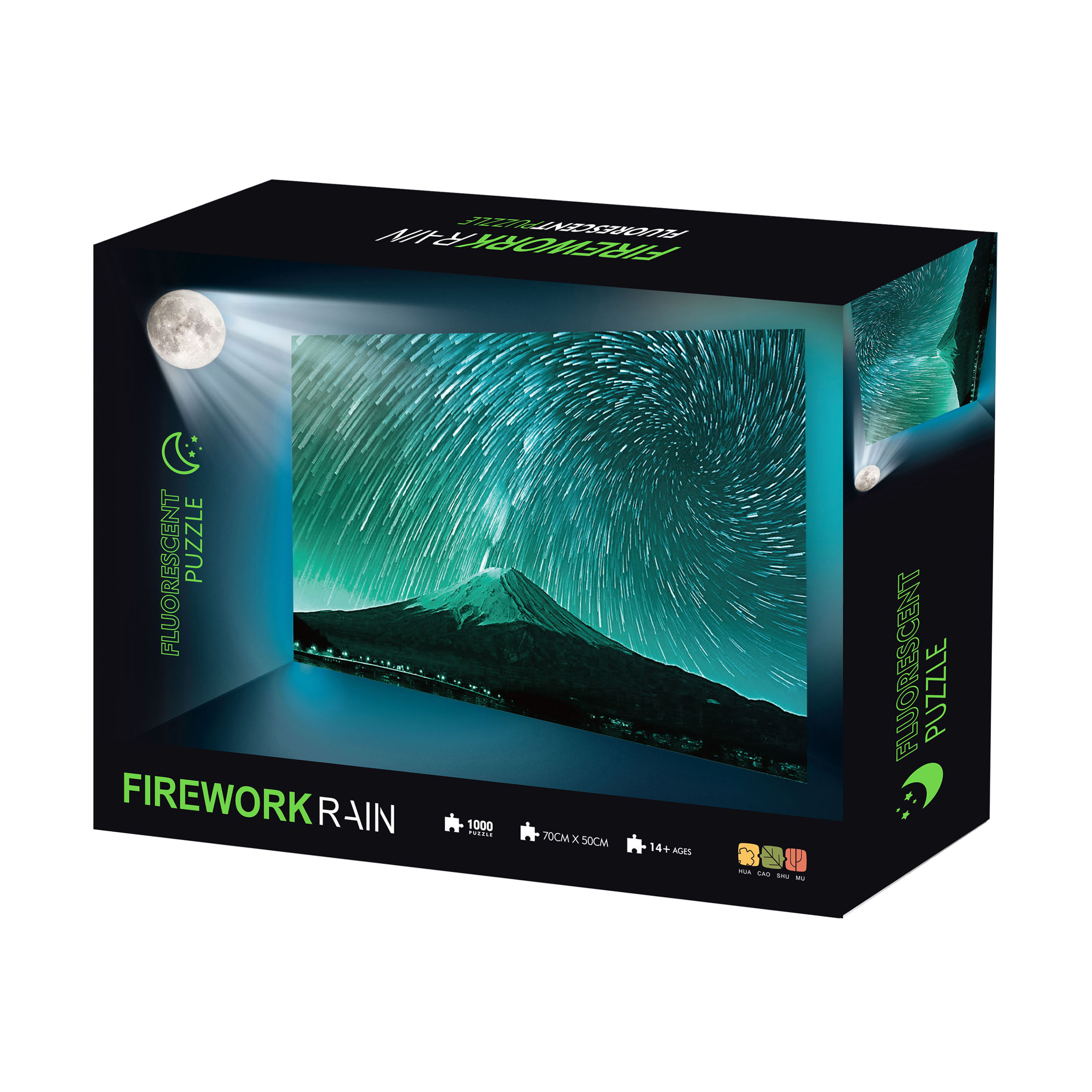 Image of Puzzle fluoreszierend Feuerwerksregen 1000 Teile
