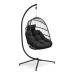 Hanging chair with frame PERU black