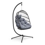 Hanging chair with frame PERU grey