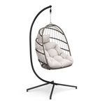 Hanging chair with frame PERU beige
