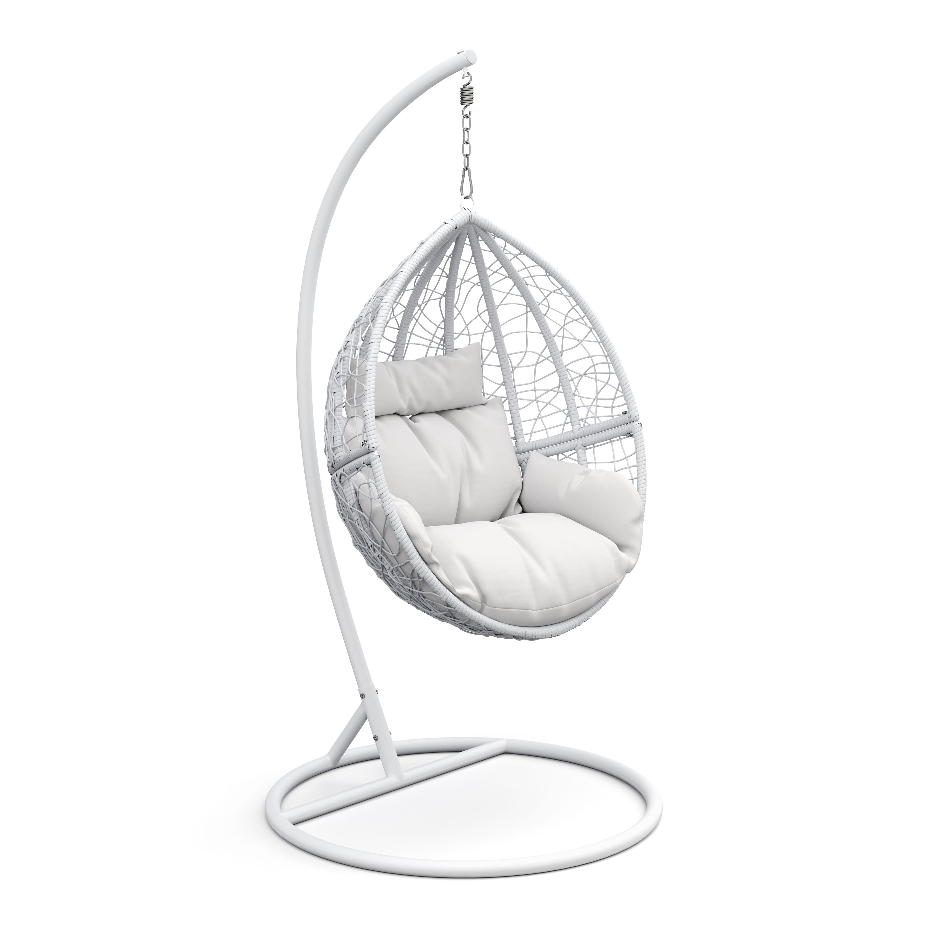 Hängesessel mit Gestell PANAMA weiss/weiss