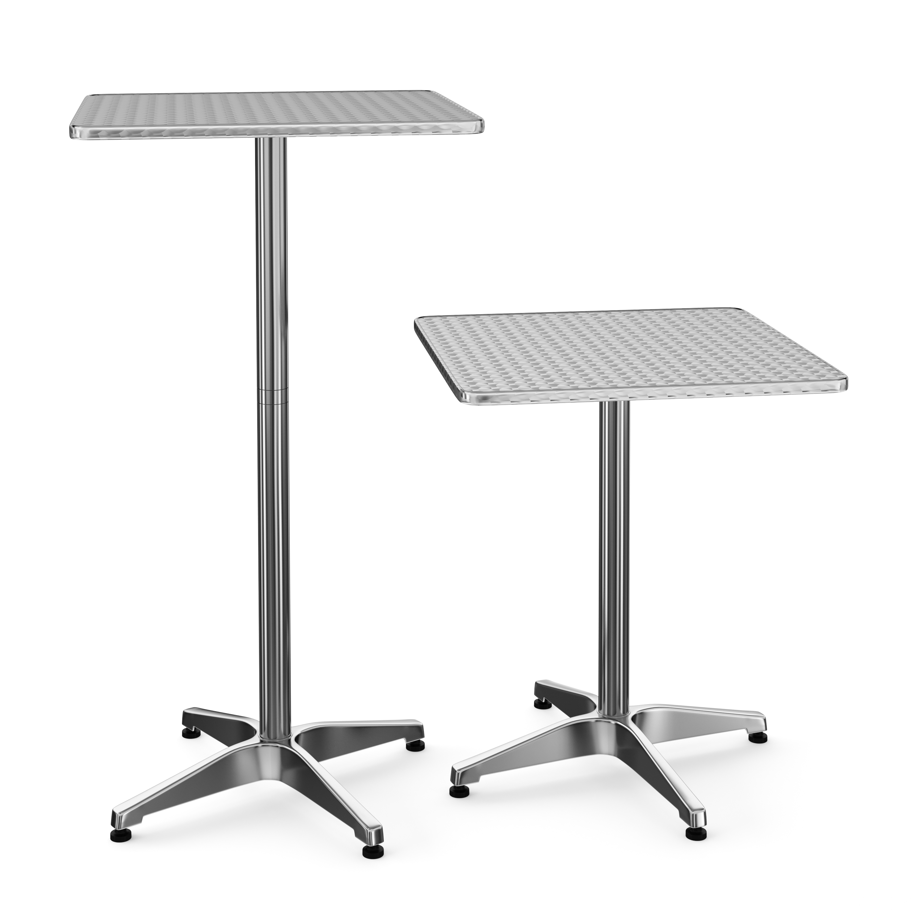 Bistrotisch Stehtisch Alu 60 x 60 x 72-112 cm