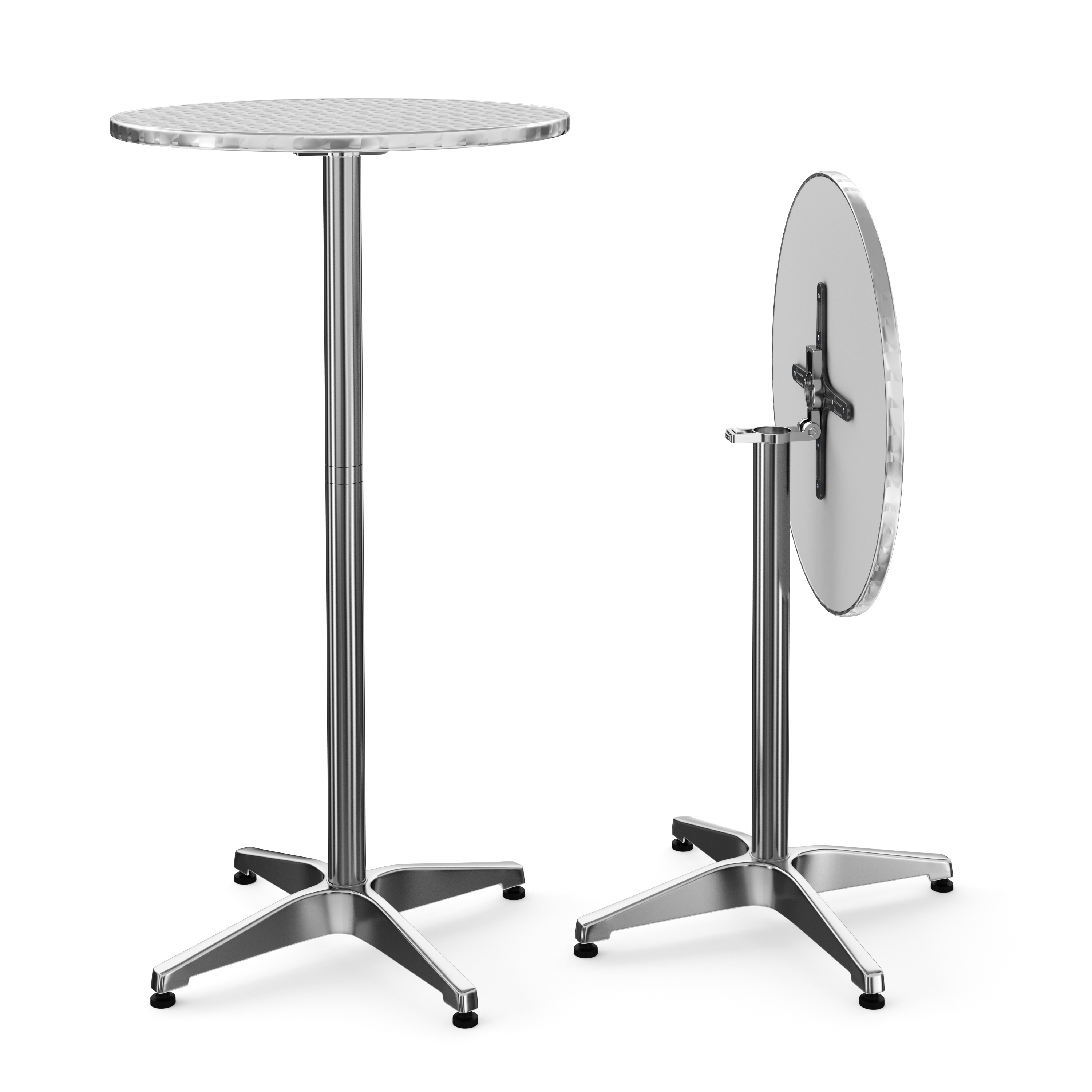 Bistrotisch Stehtisch Alu rund 60 x 72-112 cm