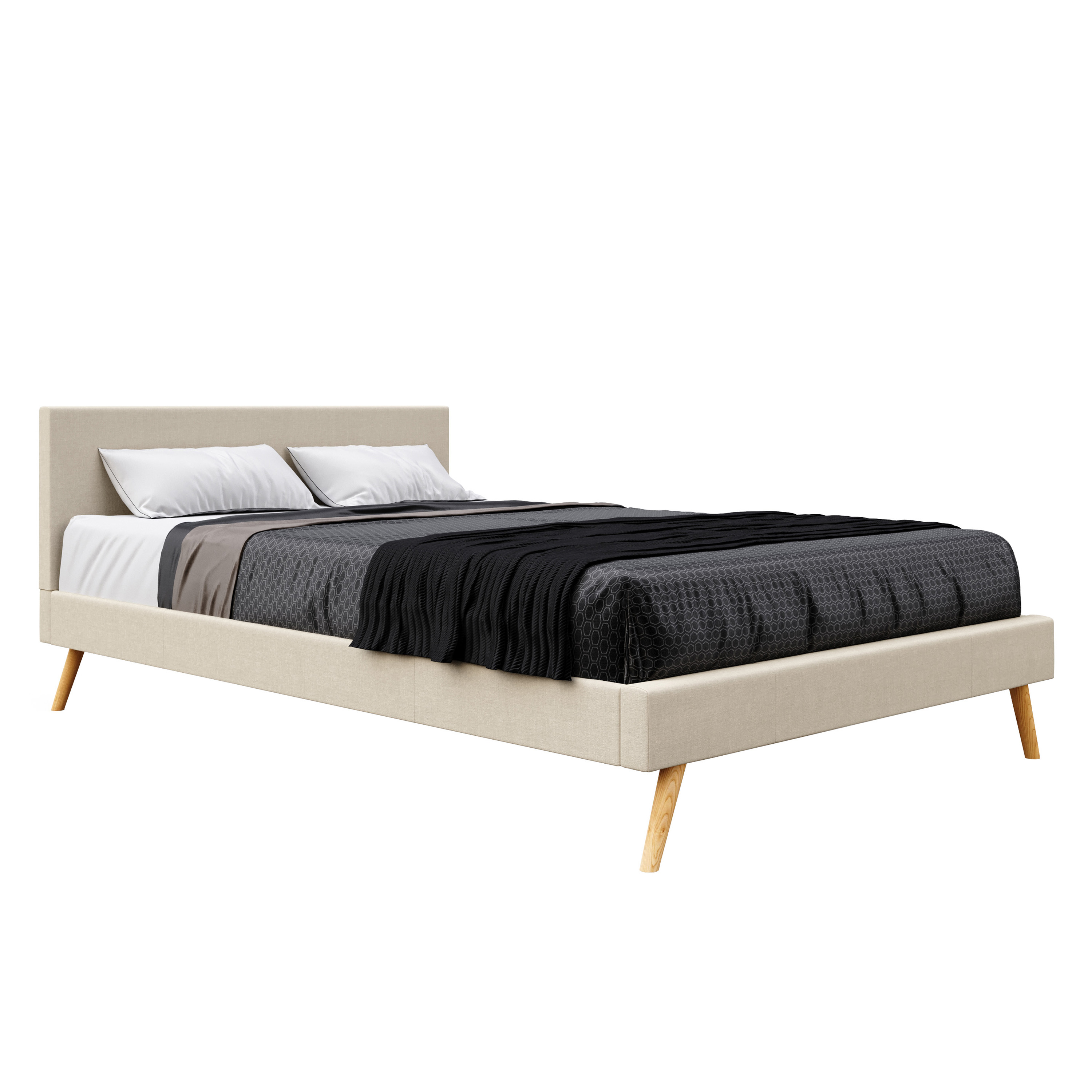 Polsterbett ELVAR 140 x 200 cm beige