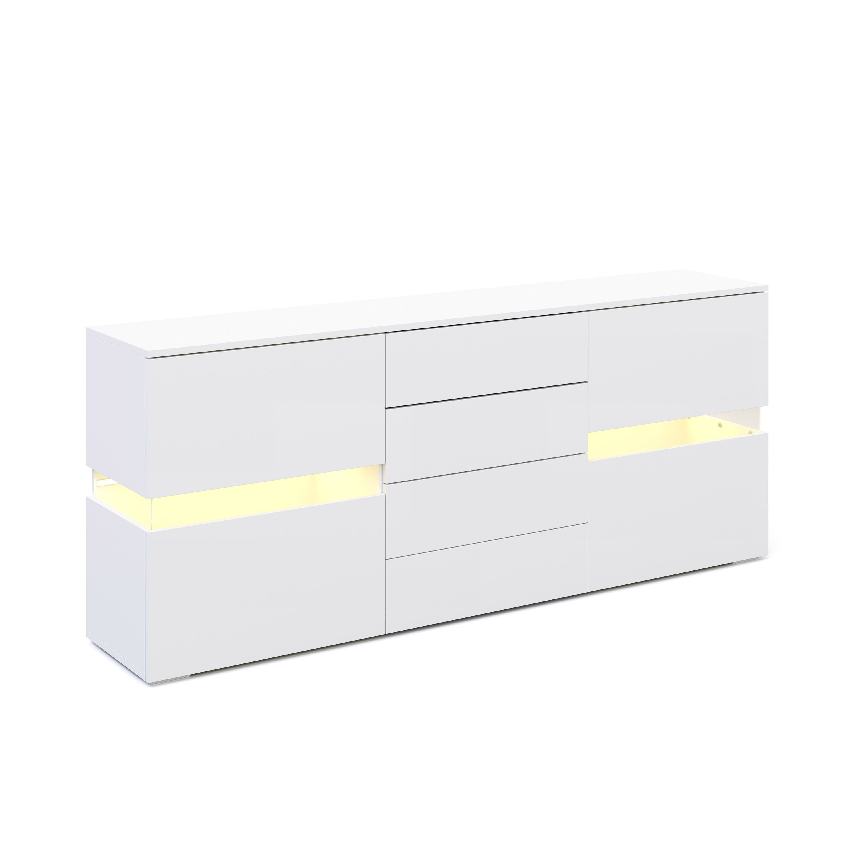 Sideboard LED TANA 177 x 72 cm weiss