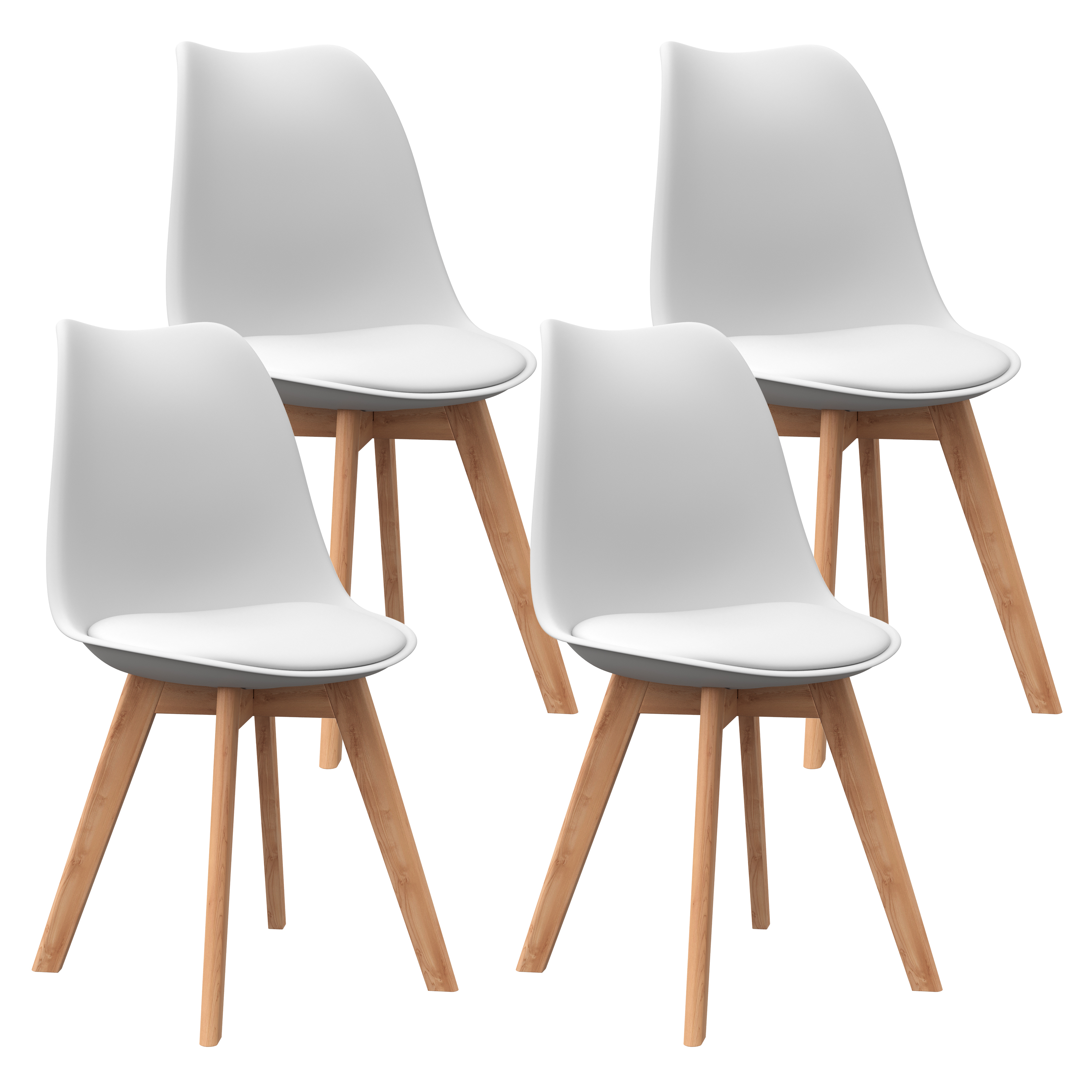 Esszimmerstuhl AMELIA 4er Set weiss