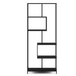 Bücherregal SEAFORD 77 x 185 cm schwarz Frontalansicht