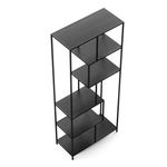 Bücherregal SEAFORD 77 x 185 cm schwarz Vogelperspektive