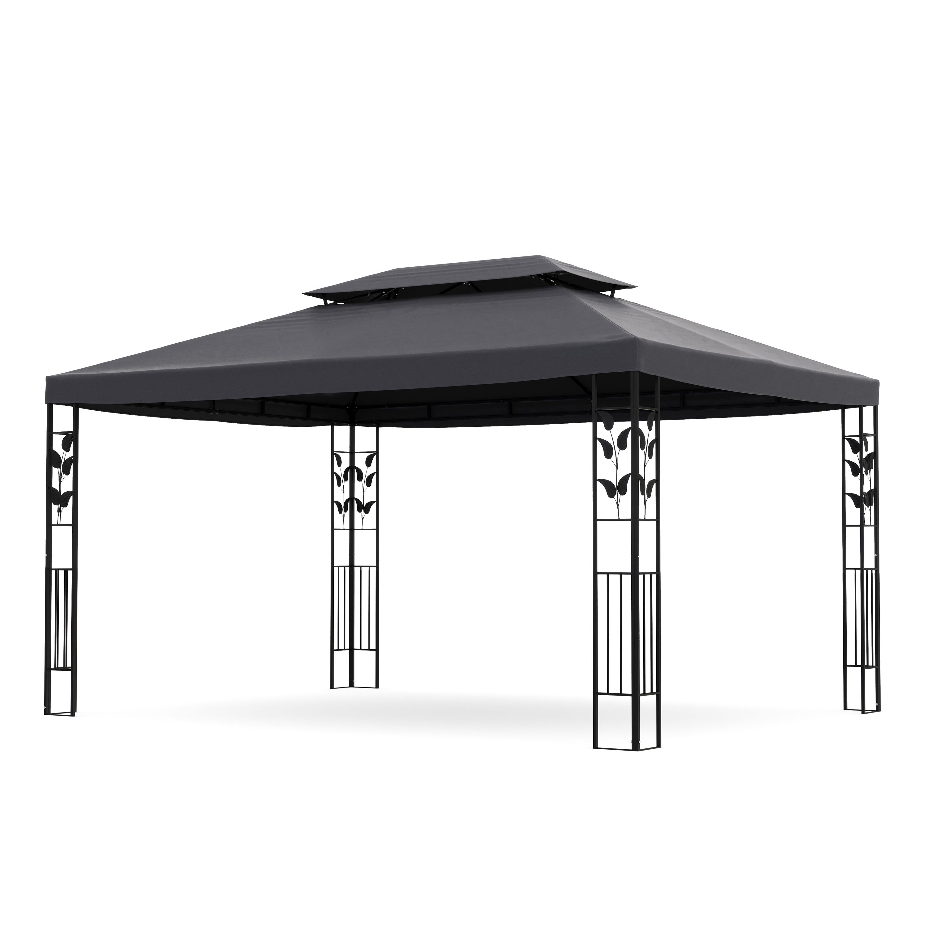 Gartenpavillon ZEN 4 x 3 m anthrazit