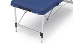 Massageliege Massagetisch ALU Beine 2 Zonen blau Beine