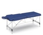 Massageliege Massagetisch ALU Beine 2 Zonen blau Anzeigebild