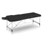 Massageliege 2-Zonen Alu schwarz