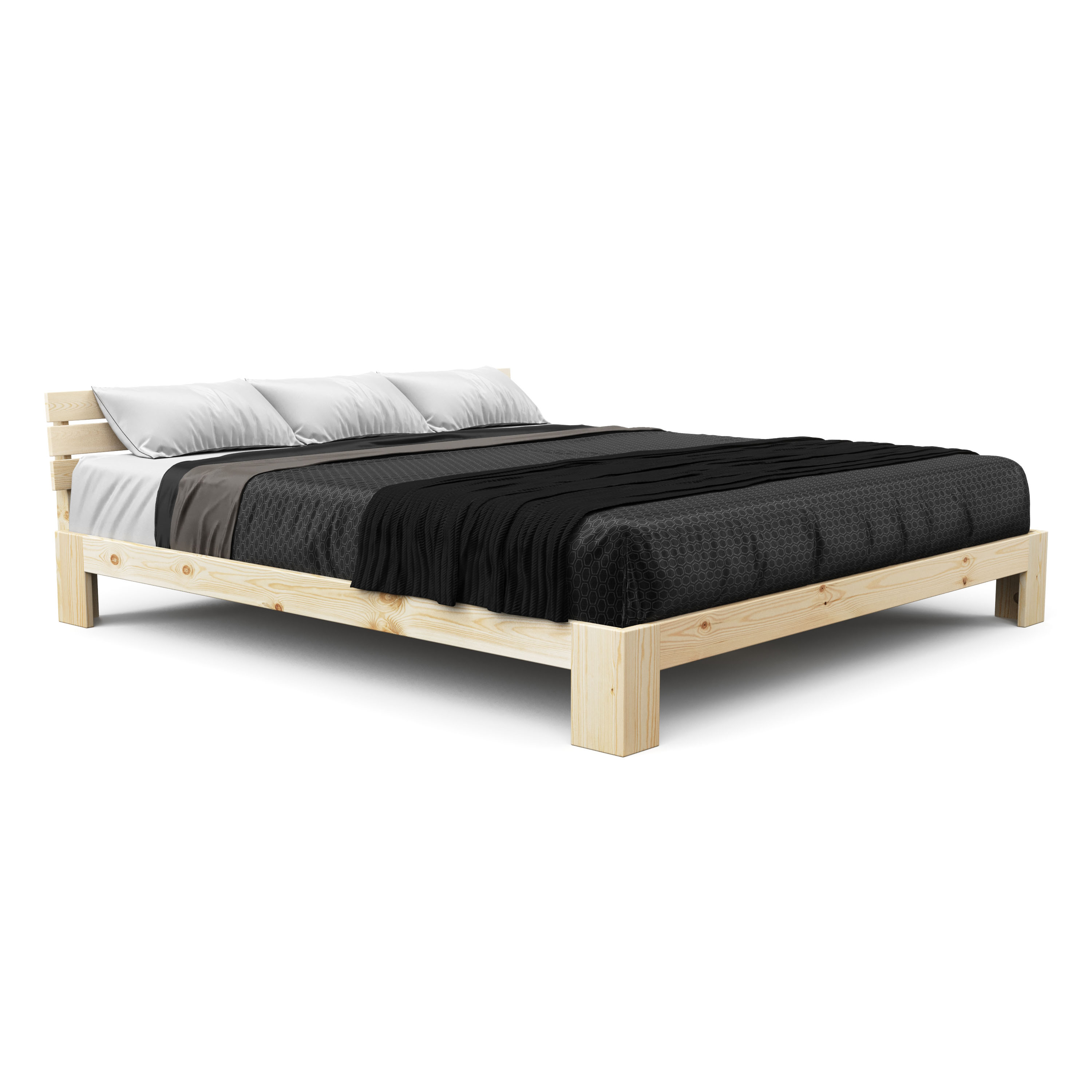 Bett Holz JAYDEN 180 x 200 cm nature