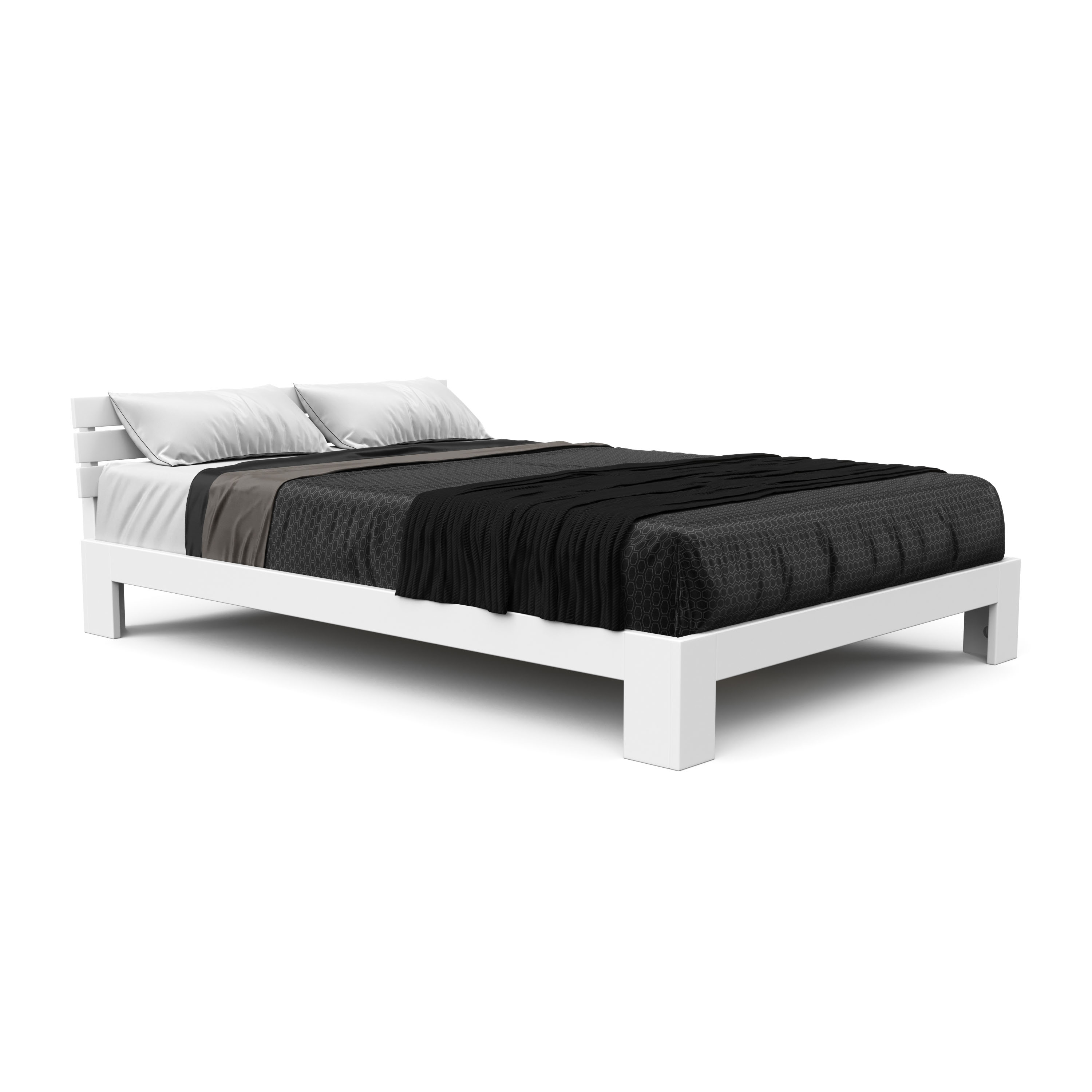 Bett Holz JAYDEN 140 x 200 cm weiss