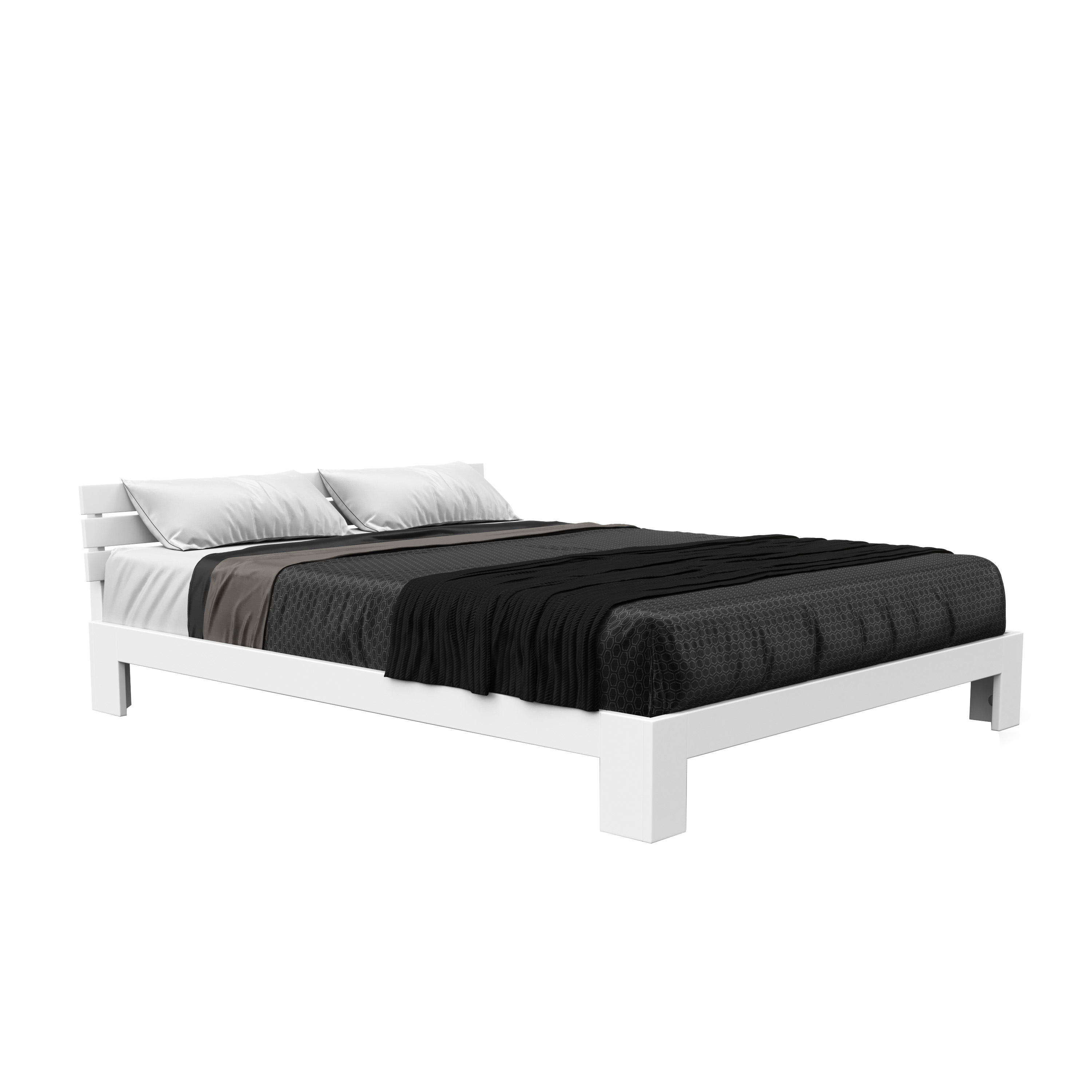 Bett Holz JAYDEN 160 x 200 cm weiss