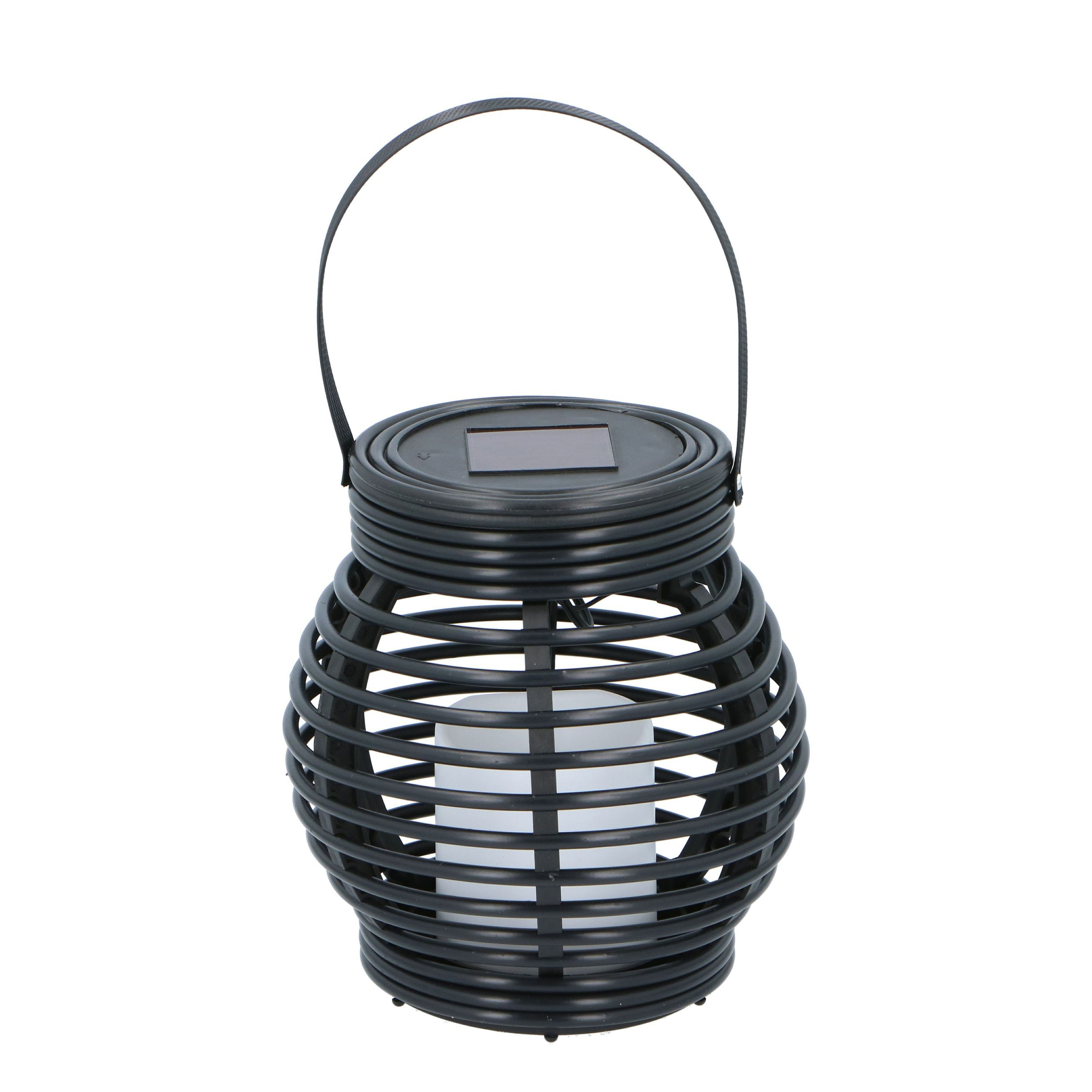 LED Laterne Solar 15 x 16 cm schwarz