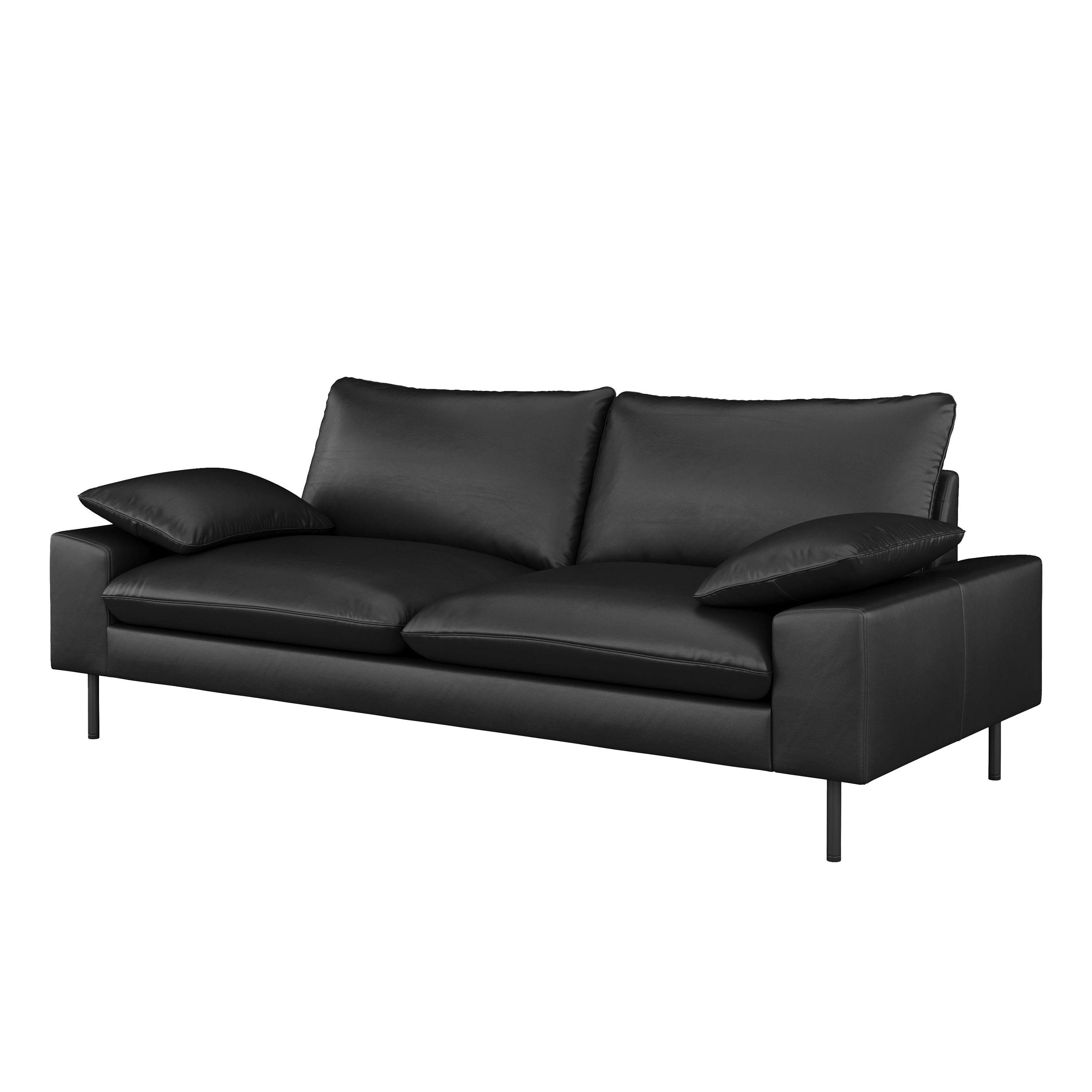 Sofa Leder ADELE schwarz