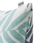 Outdoorkissen LEAF mint/grau 45 x 45 cm Nahaufnahme Reissverschluss