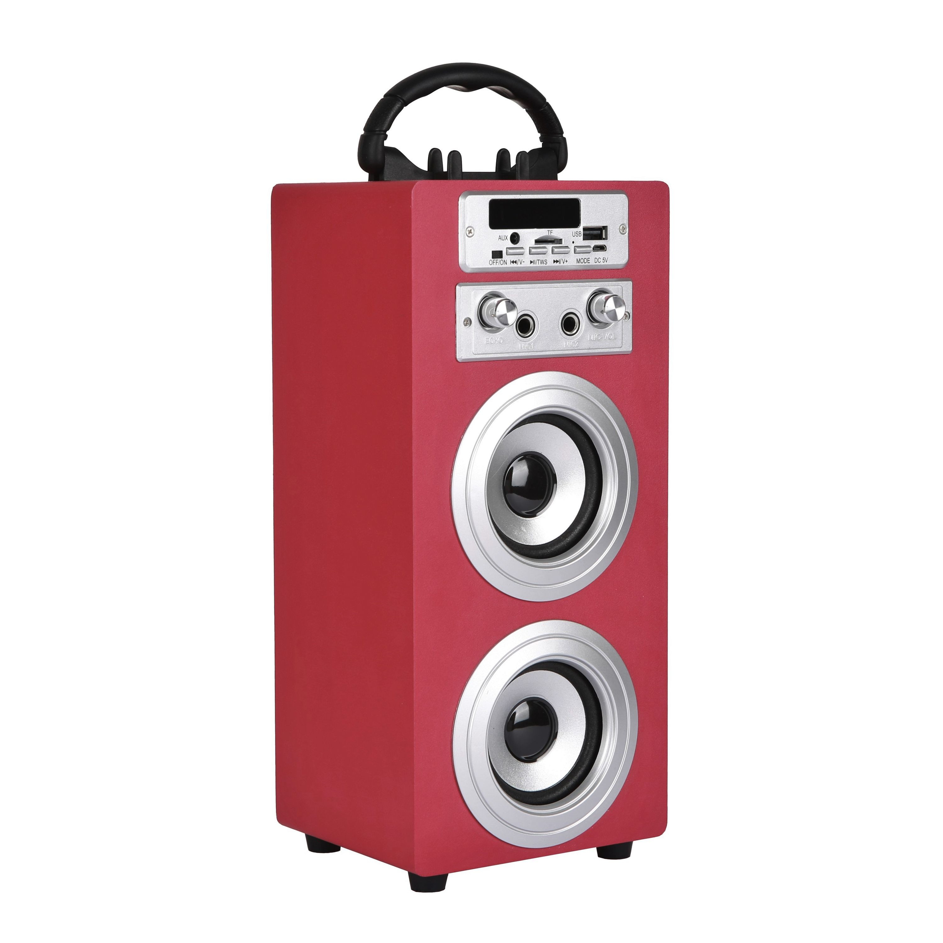 Bluetooth Lautsprecher kabellos 2 x 5 W rot
