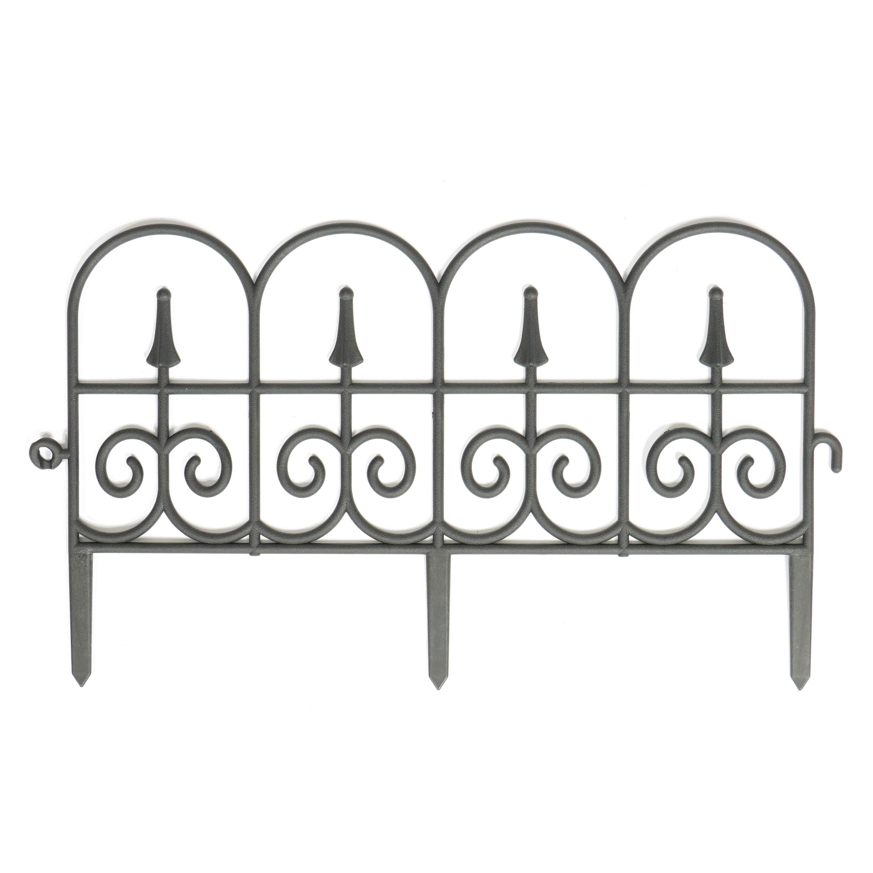 Beetumrandung schwarz 8er Set