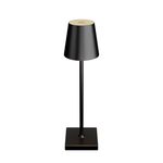 LED Tischlampe MEIRA schwarz Frontalansicht