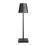LED Tischlampe MEIRA schwarz eingeschaltet