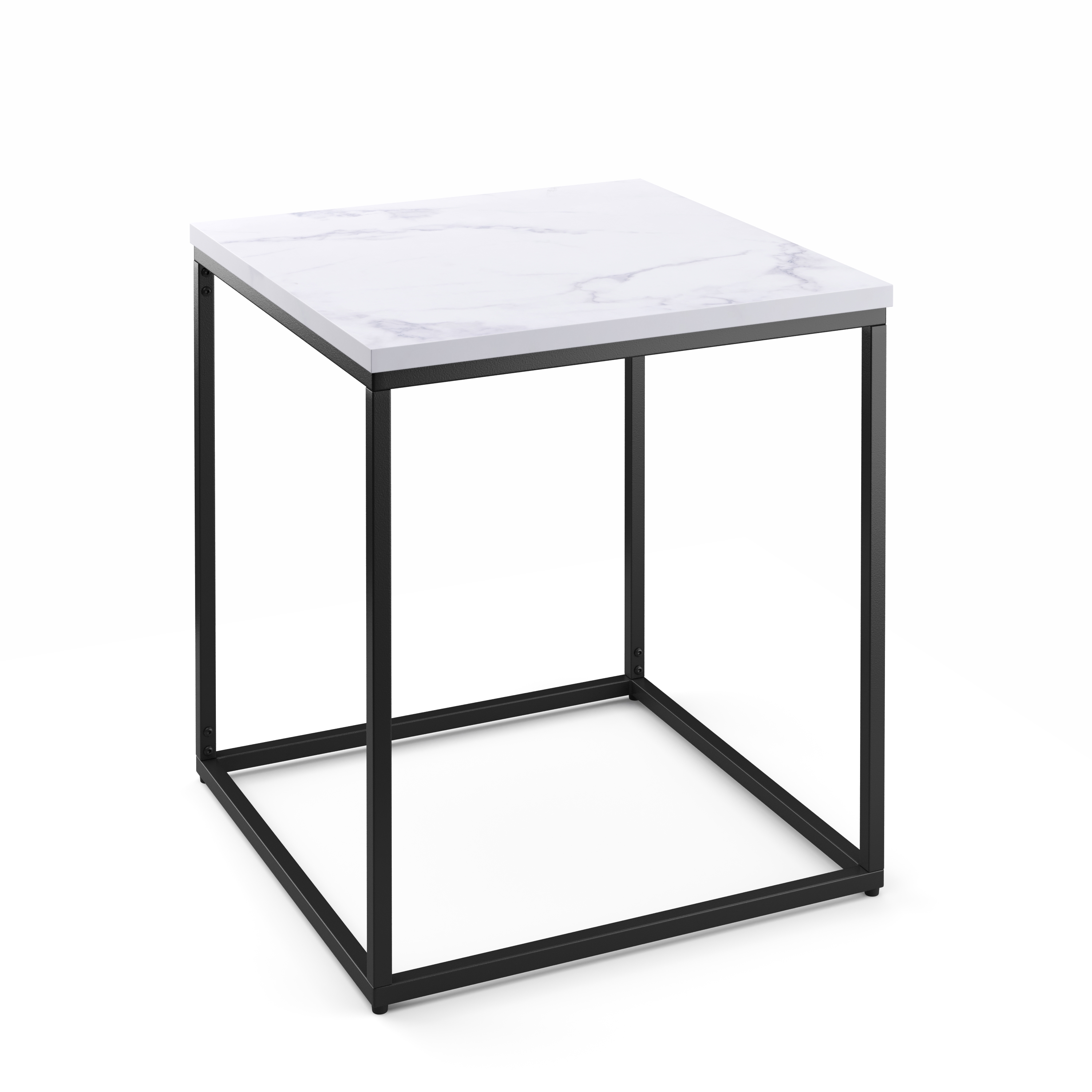 Beistelltisch TYRA 45 x 45 x 50 cm weiss/schwarz