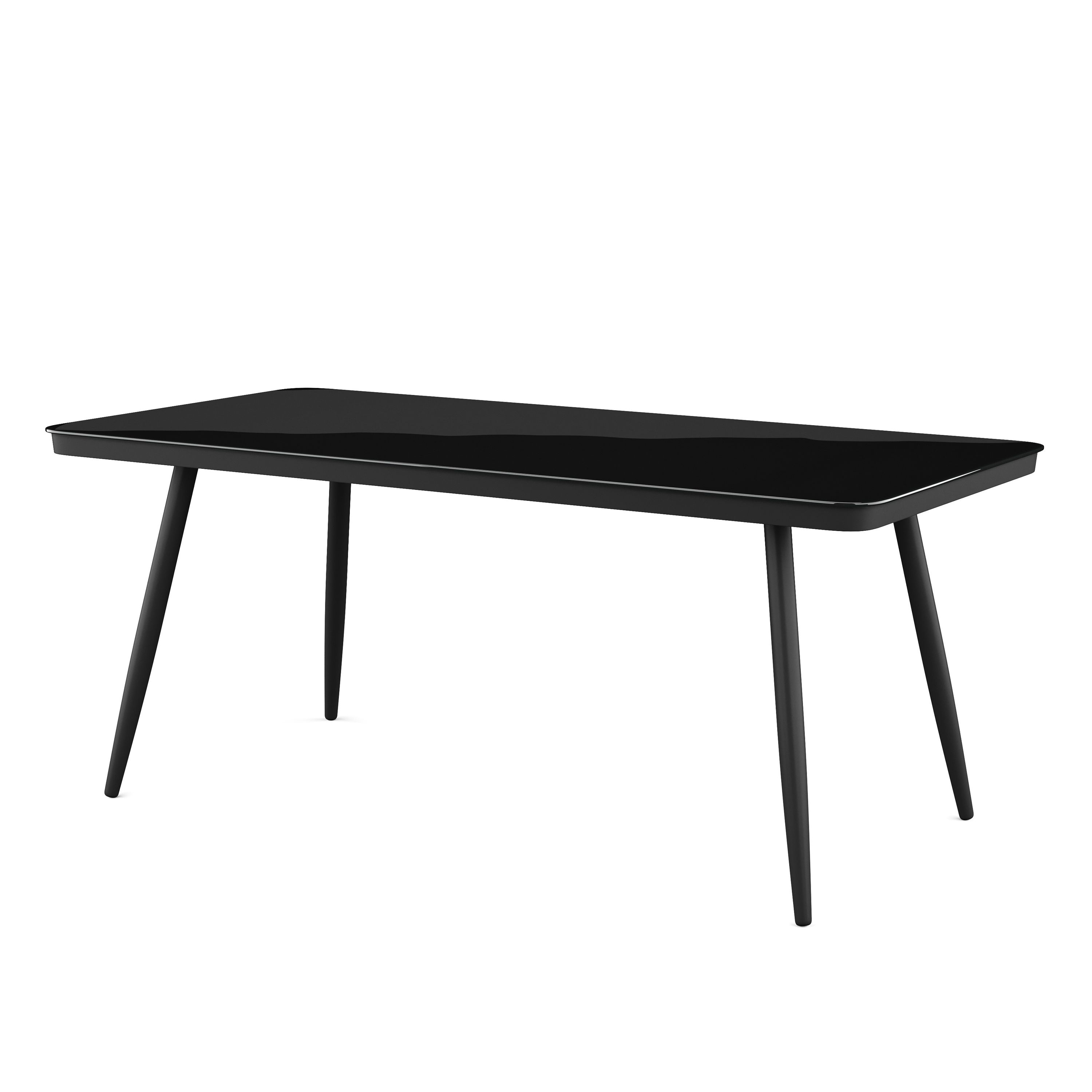 Gartentisch ARUBA 180 x 90 cm schwarz