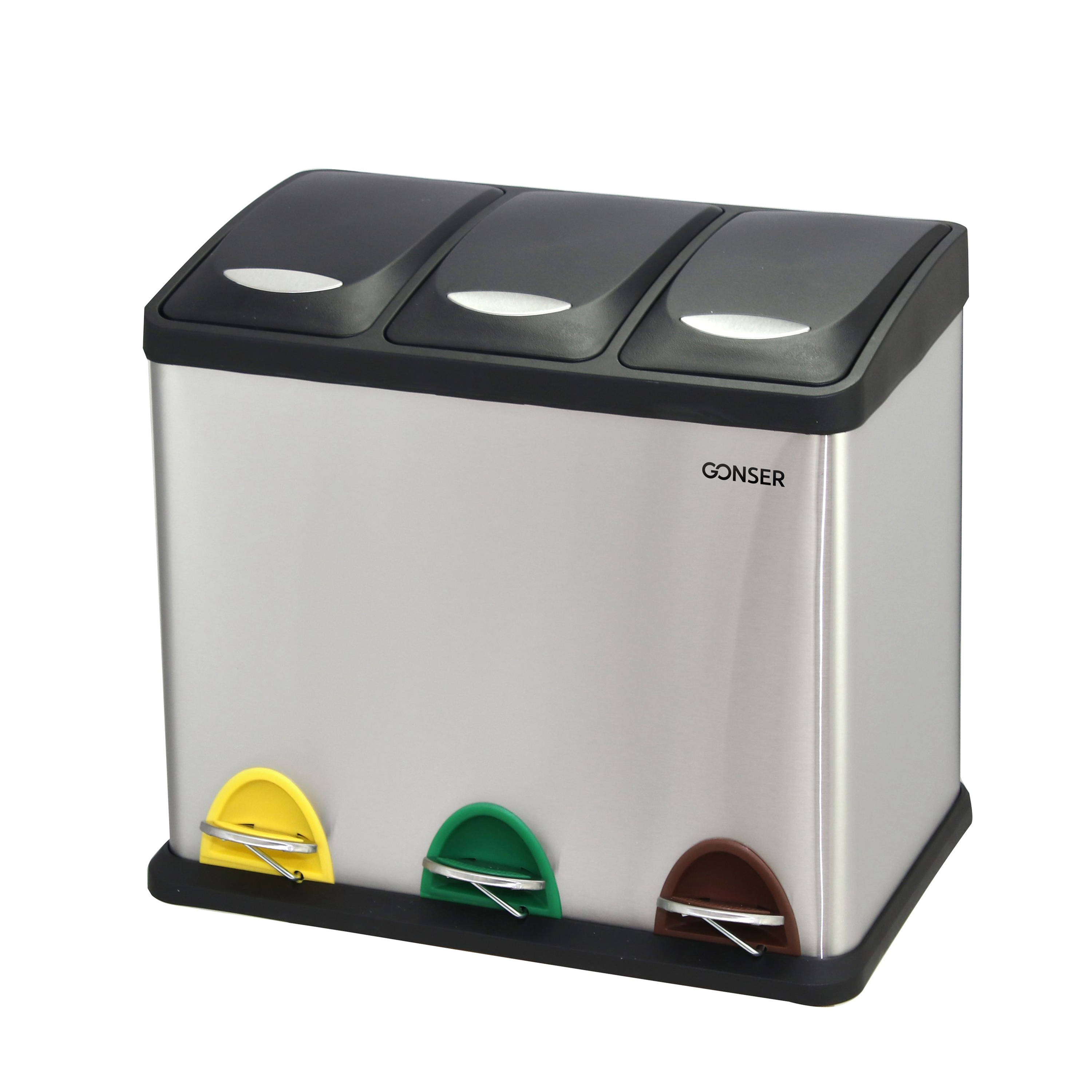 Abfalleimer 3 Fächer 24L