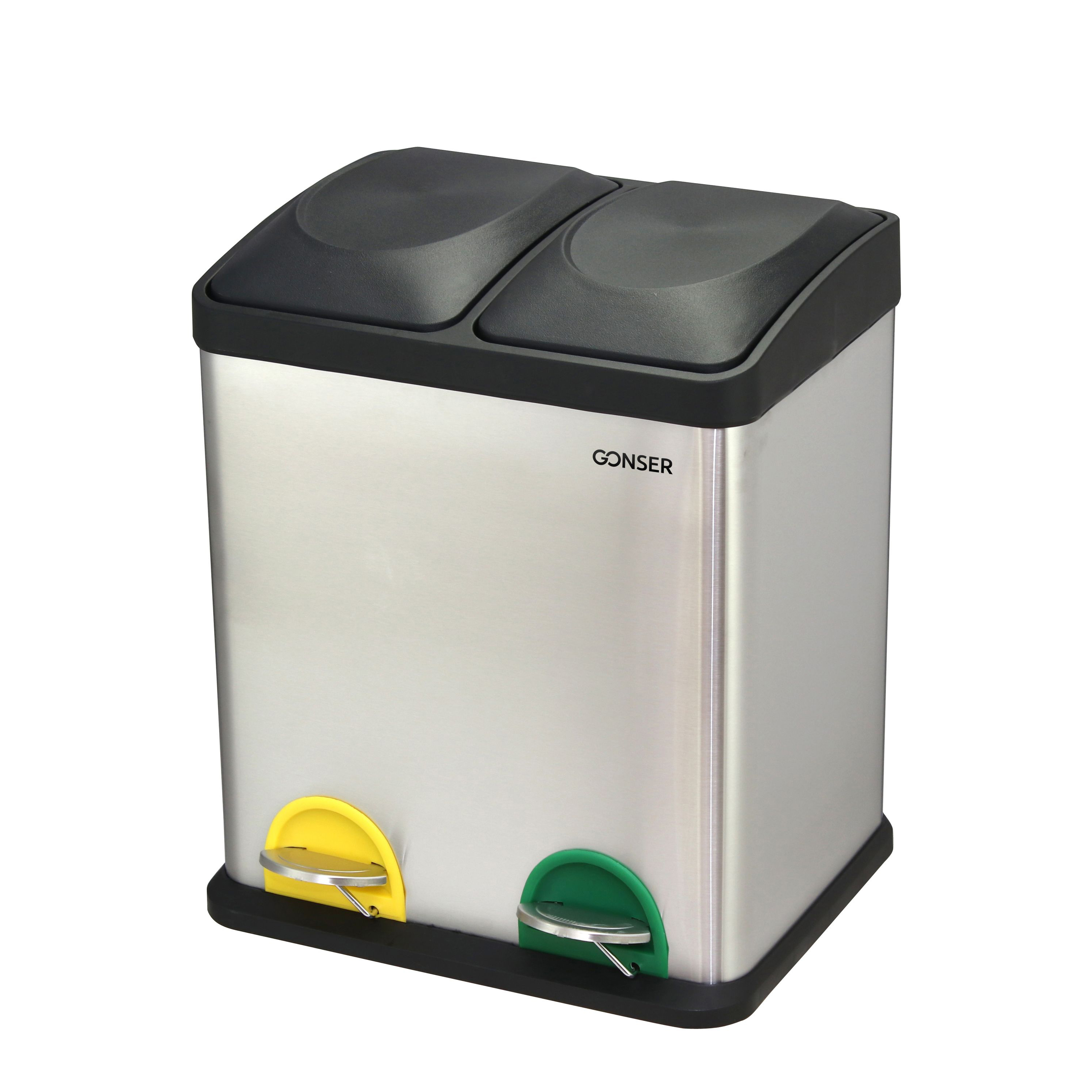 Abfalleimer 2 Fächer 30L