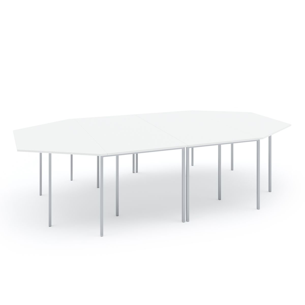 Konferenztisch TRAPEZ 298 x 160 x 72 cm weiss