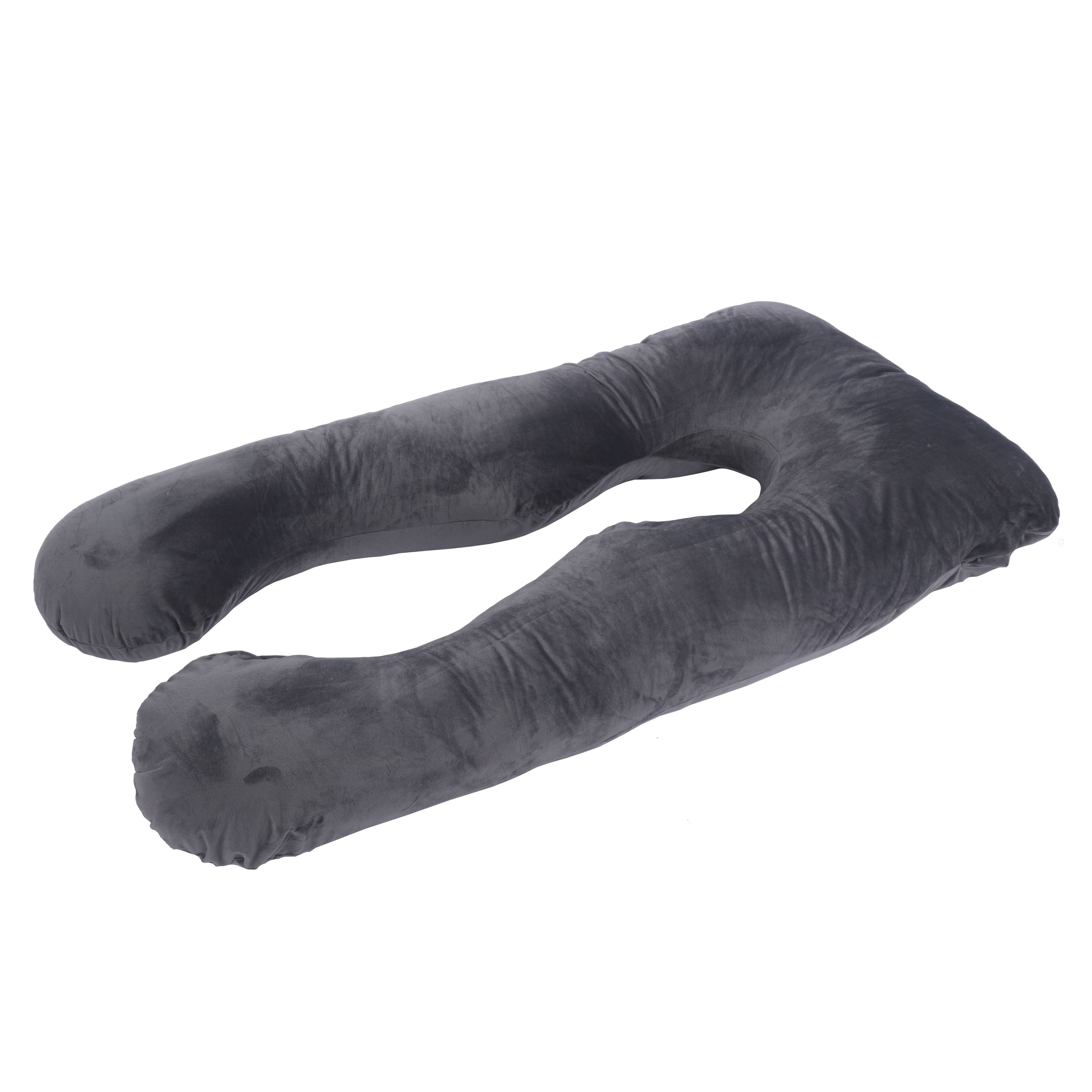 Schwangerschaftskissen Stillkissen U-Form 140 x 70 cm anthrazit