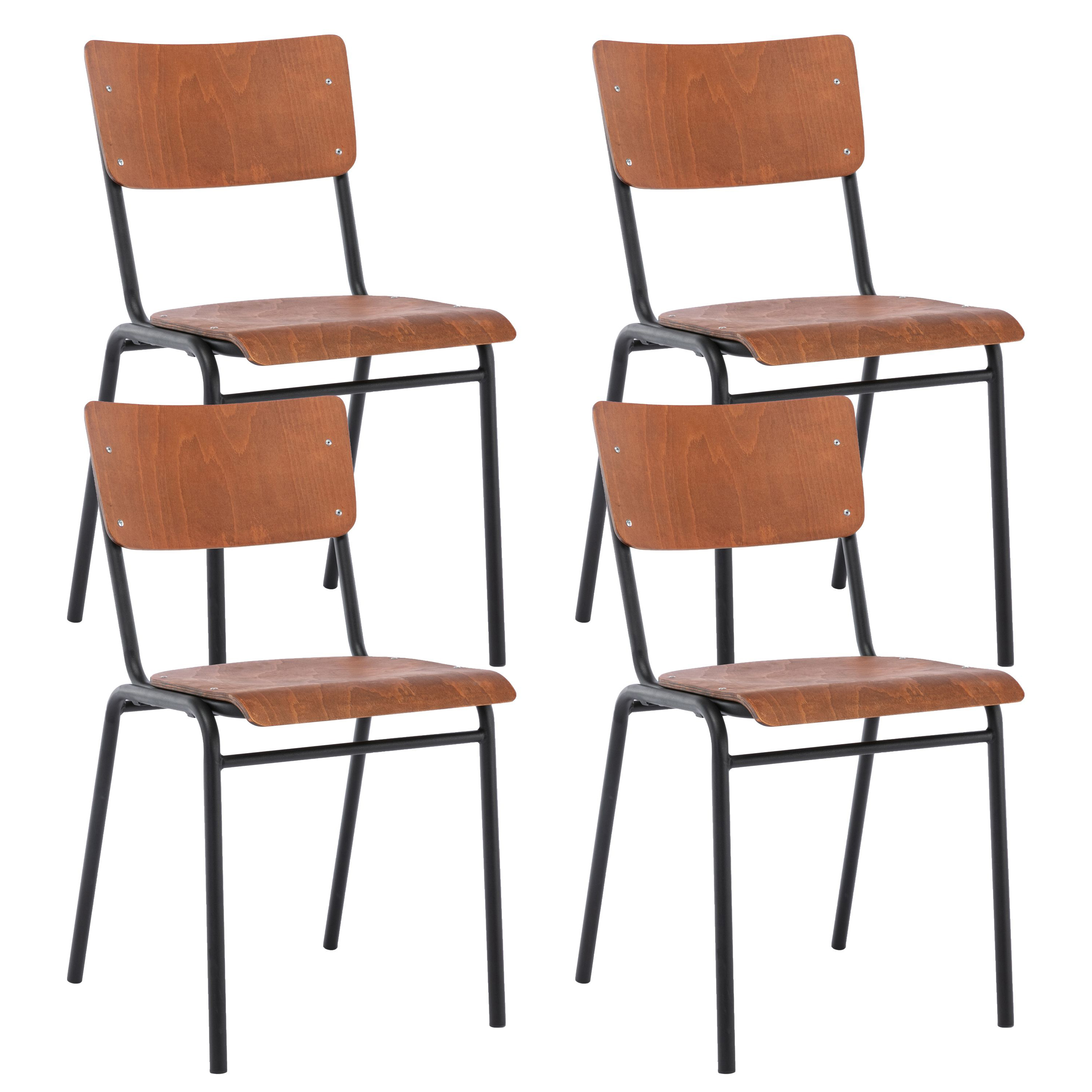 Esszimmerstuhl AKITO 4er Set braun