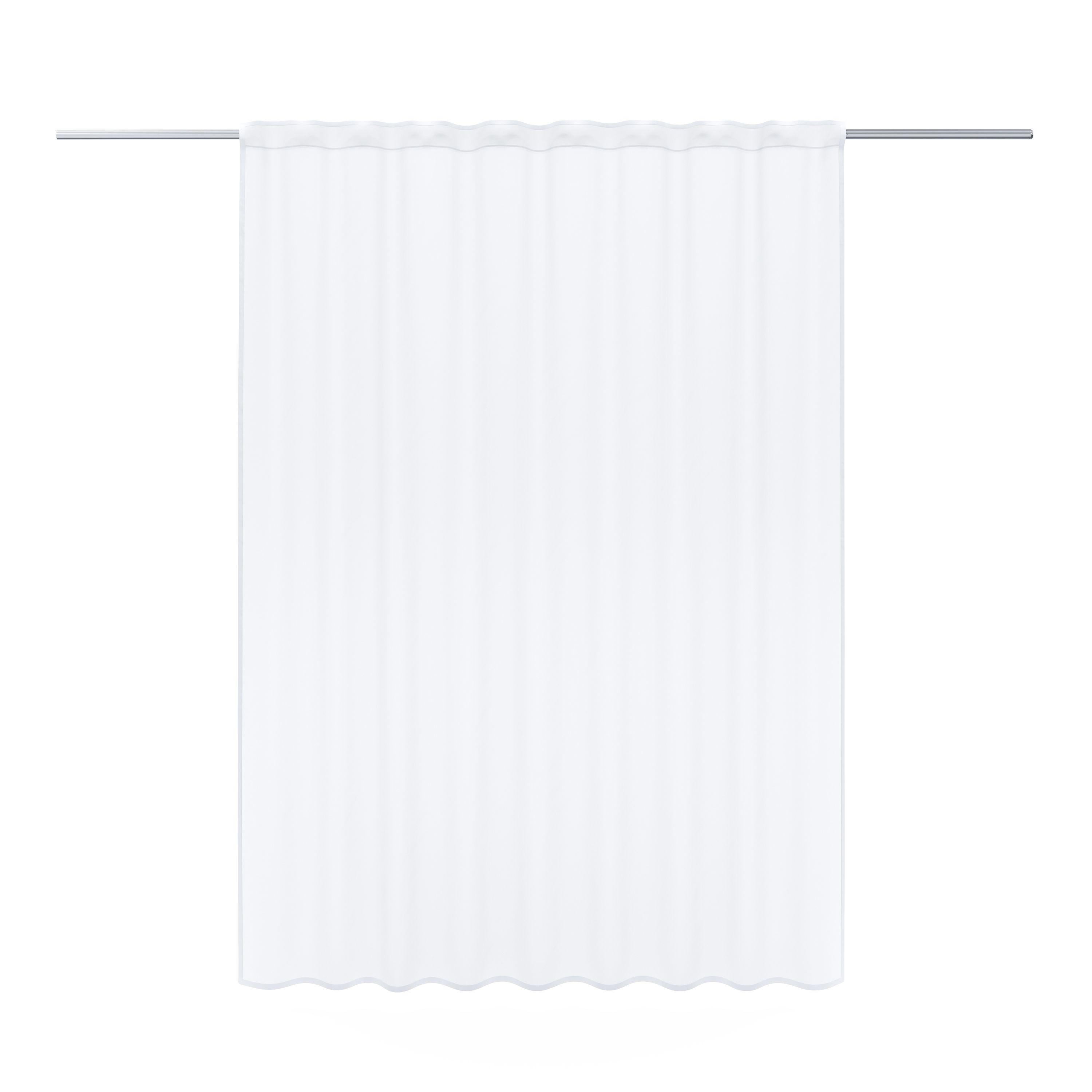 Vorhang halbtransparent weiss 240 x 480 cm