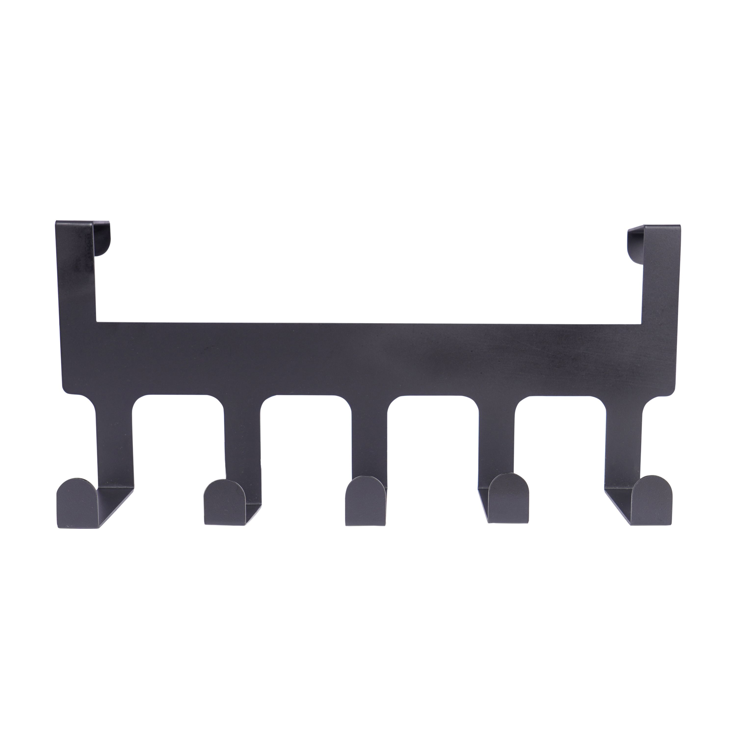 Türgarderobe Eisen 5 Haken 34 x 14 cm schwarz