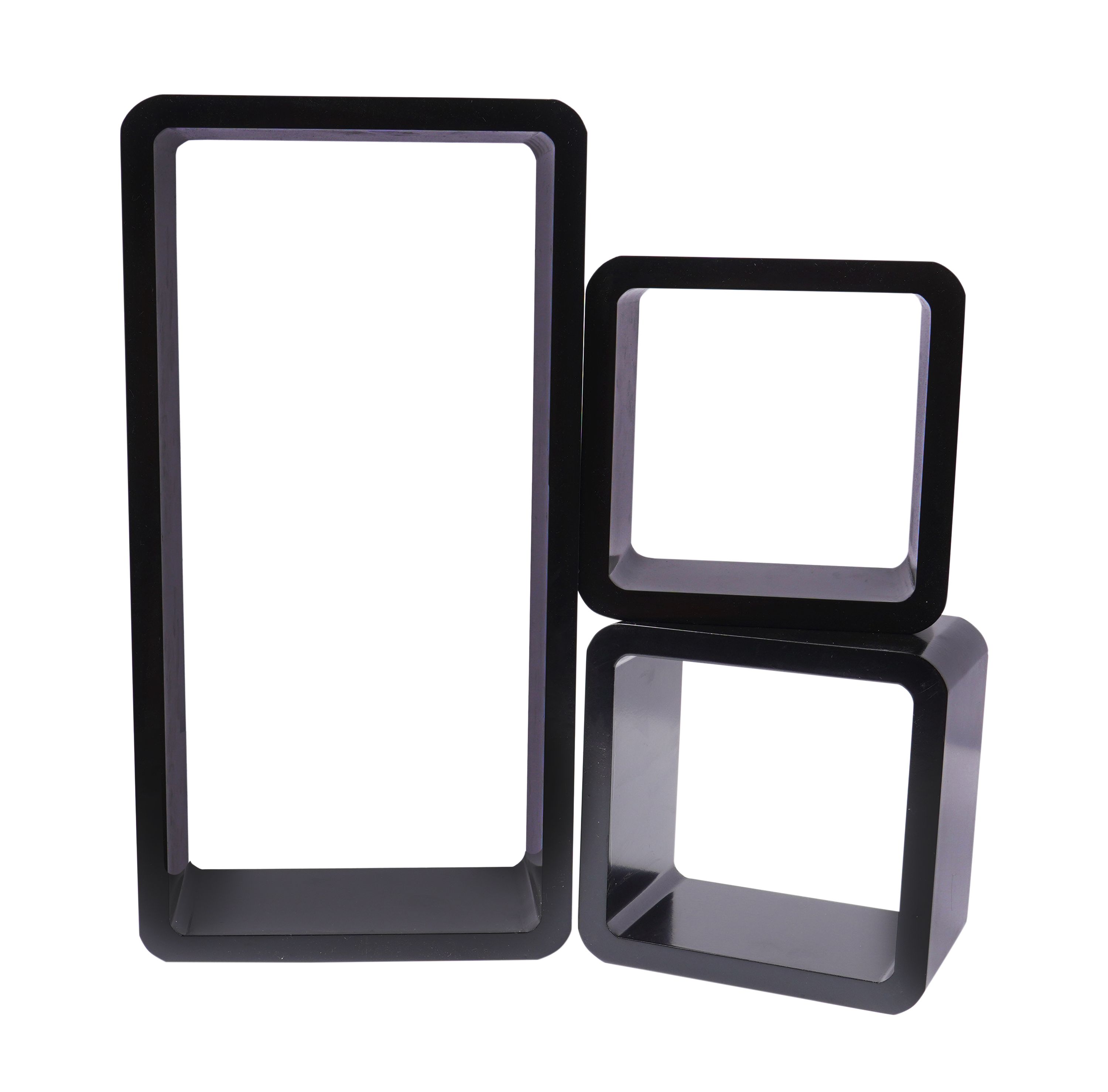 Wandregal SOLA 3er Set schwarz