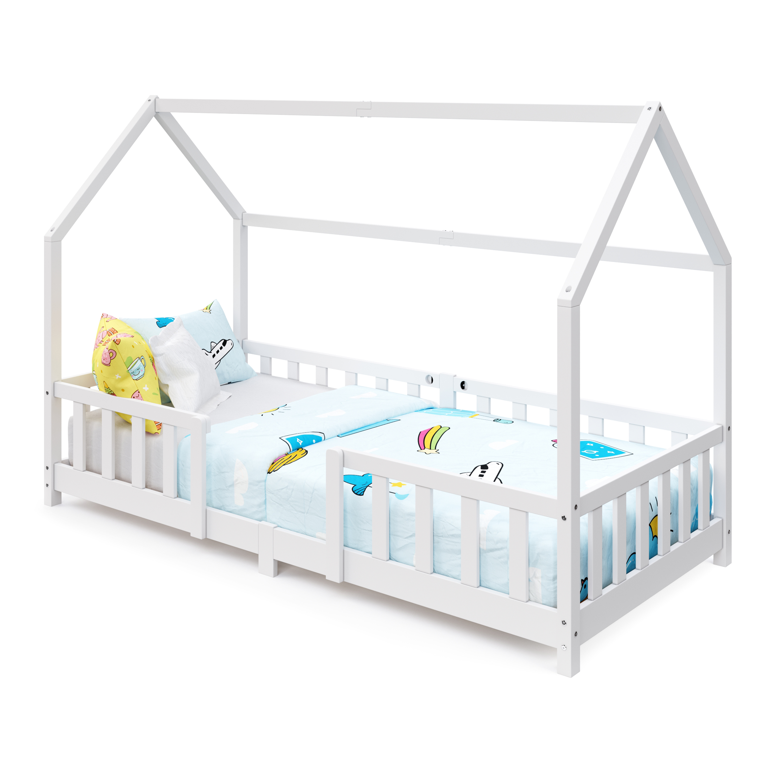 Kinderbett MAISON 90 x 200 cm weiss