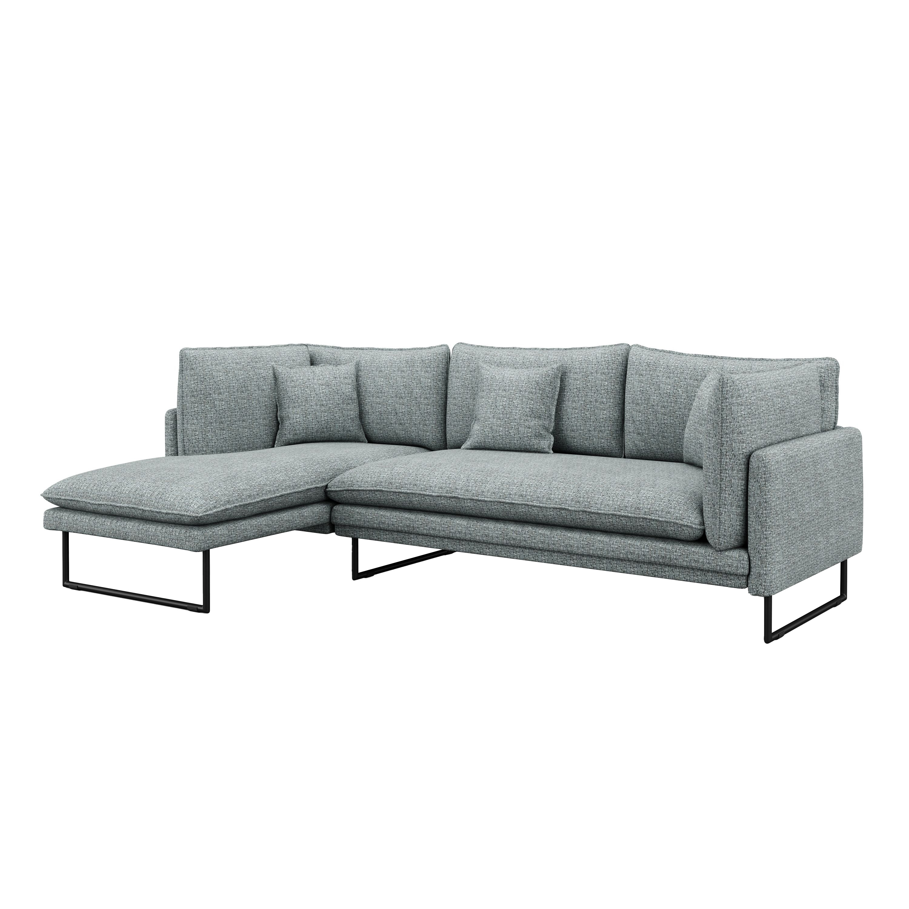 Ecksofa Bouclé MARISA links grau