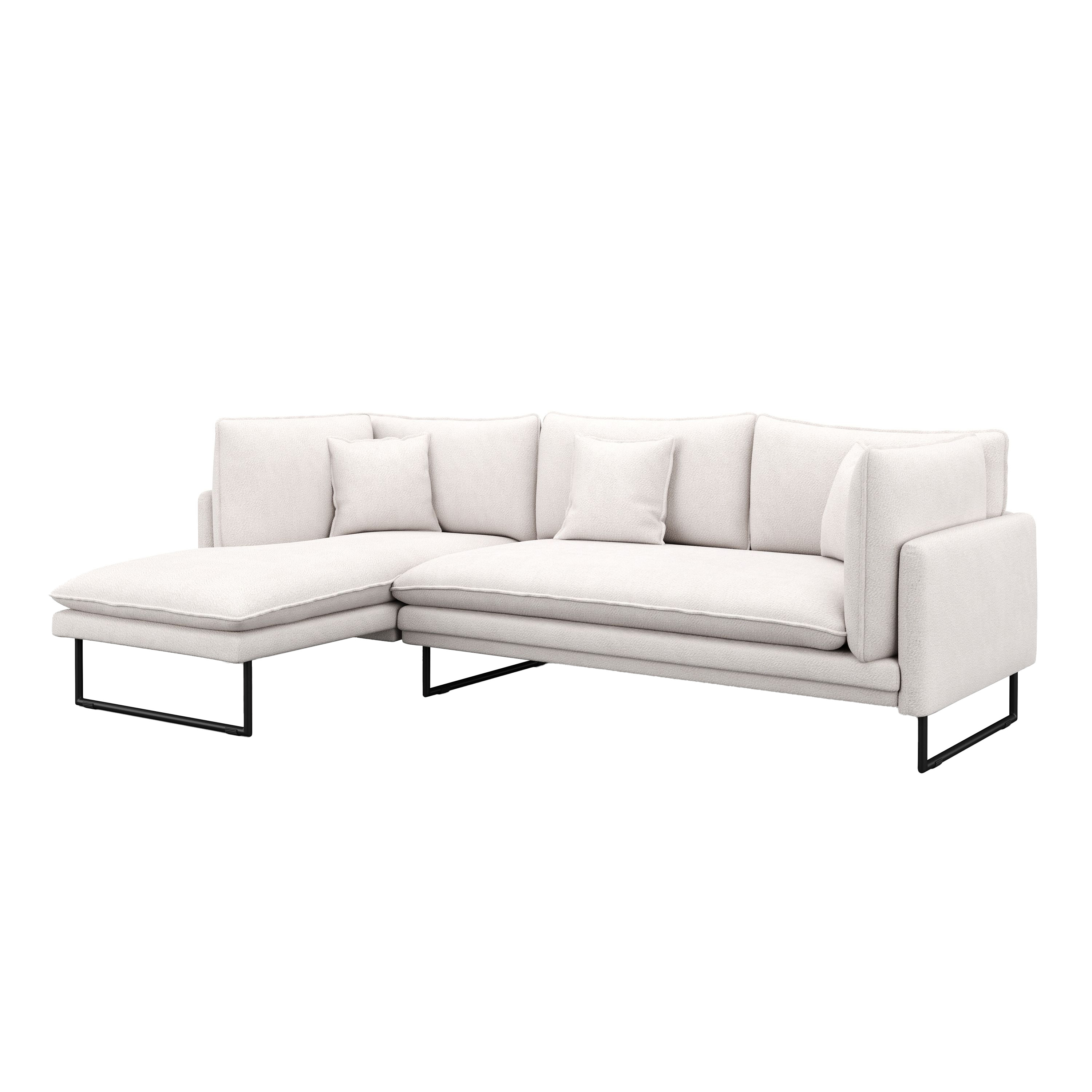 Ecksofa Bouclé MARISA links creme