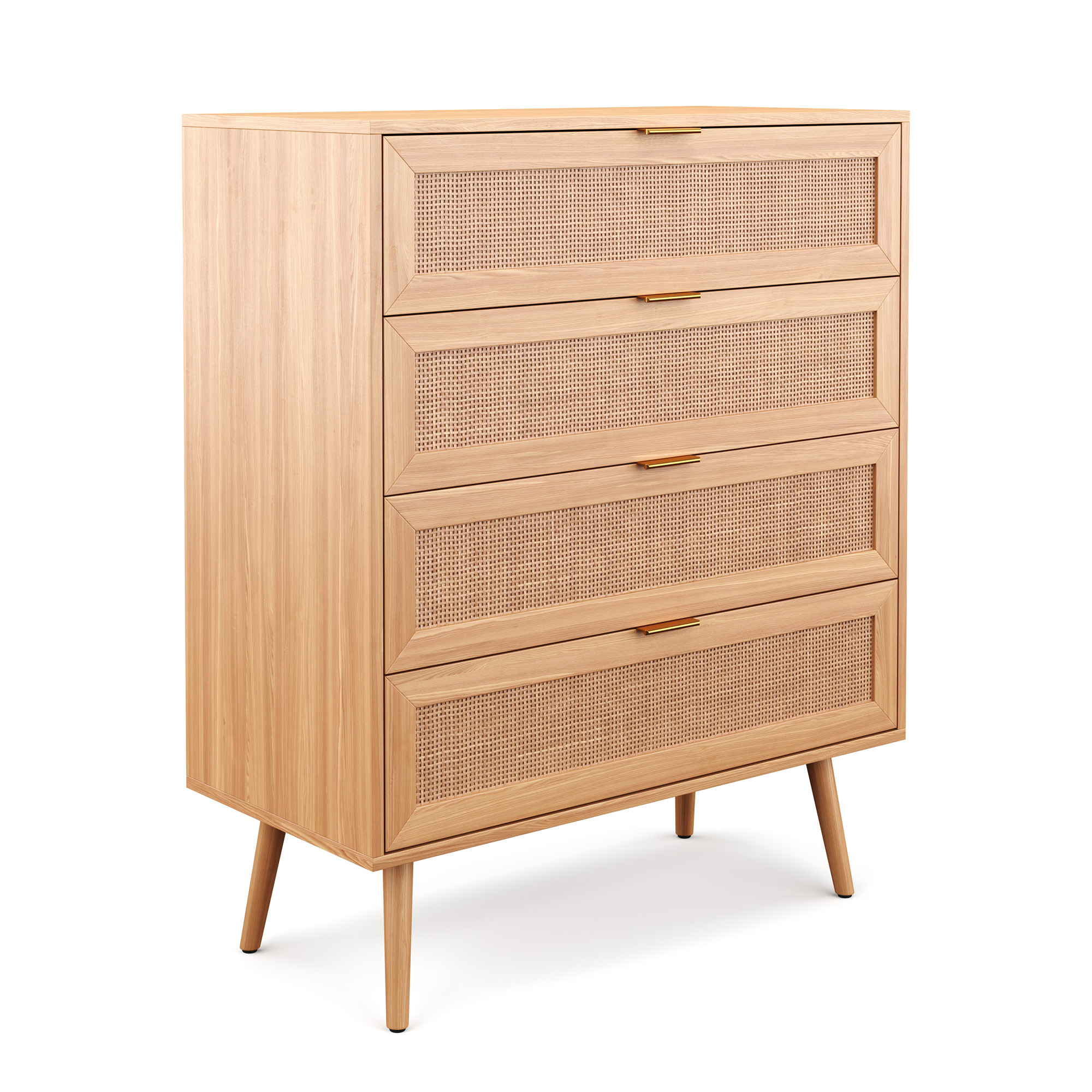 Kommode Holz ARNO 4 Schubladen 80 x 97 cm