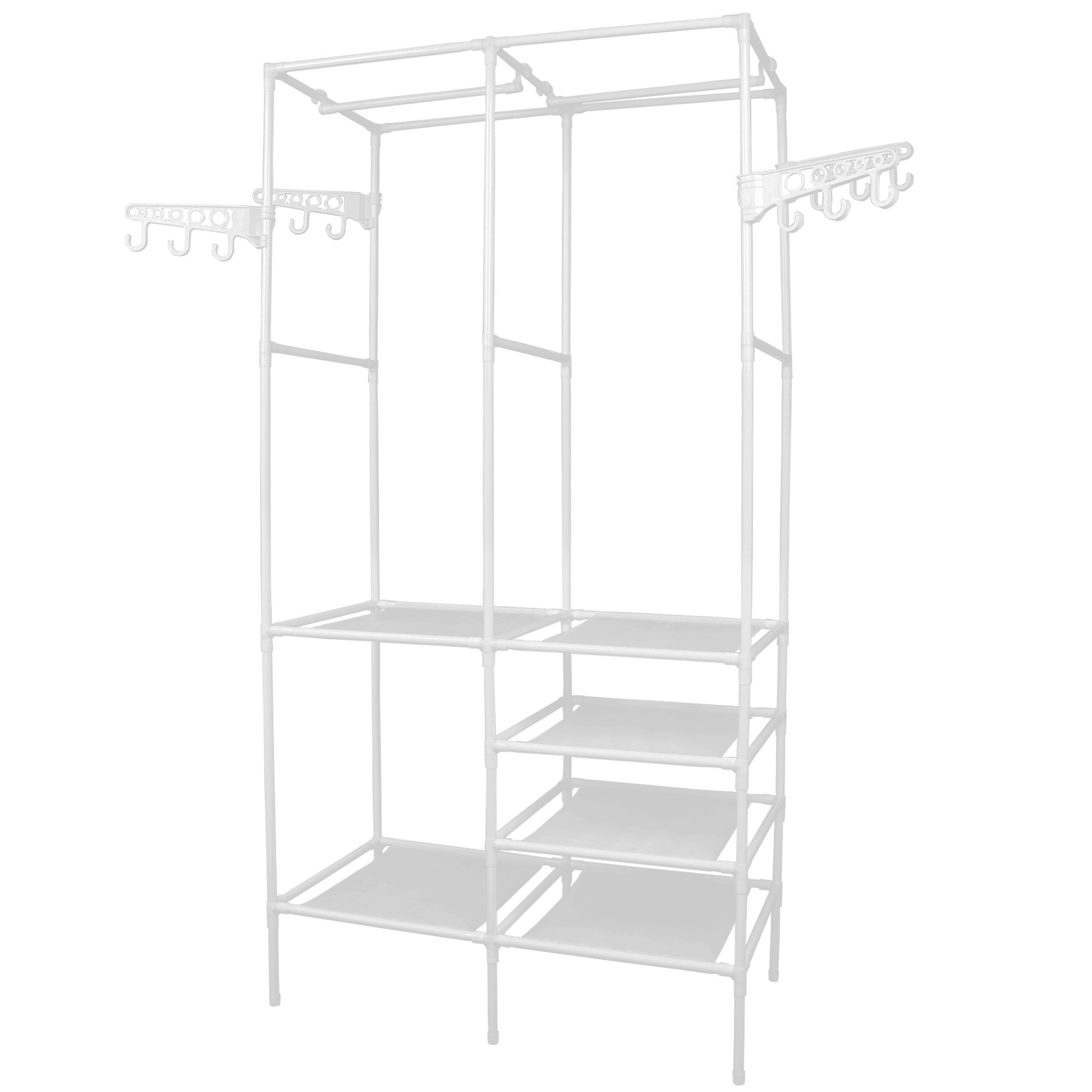 Garderobe Kleiderständer 86 x 174 cm weiss