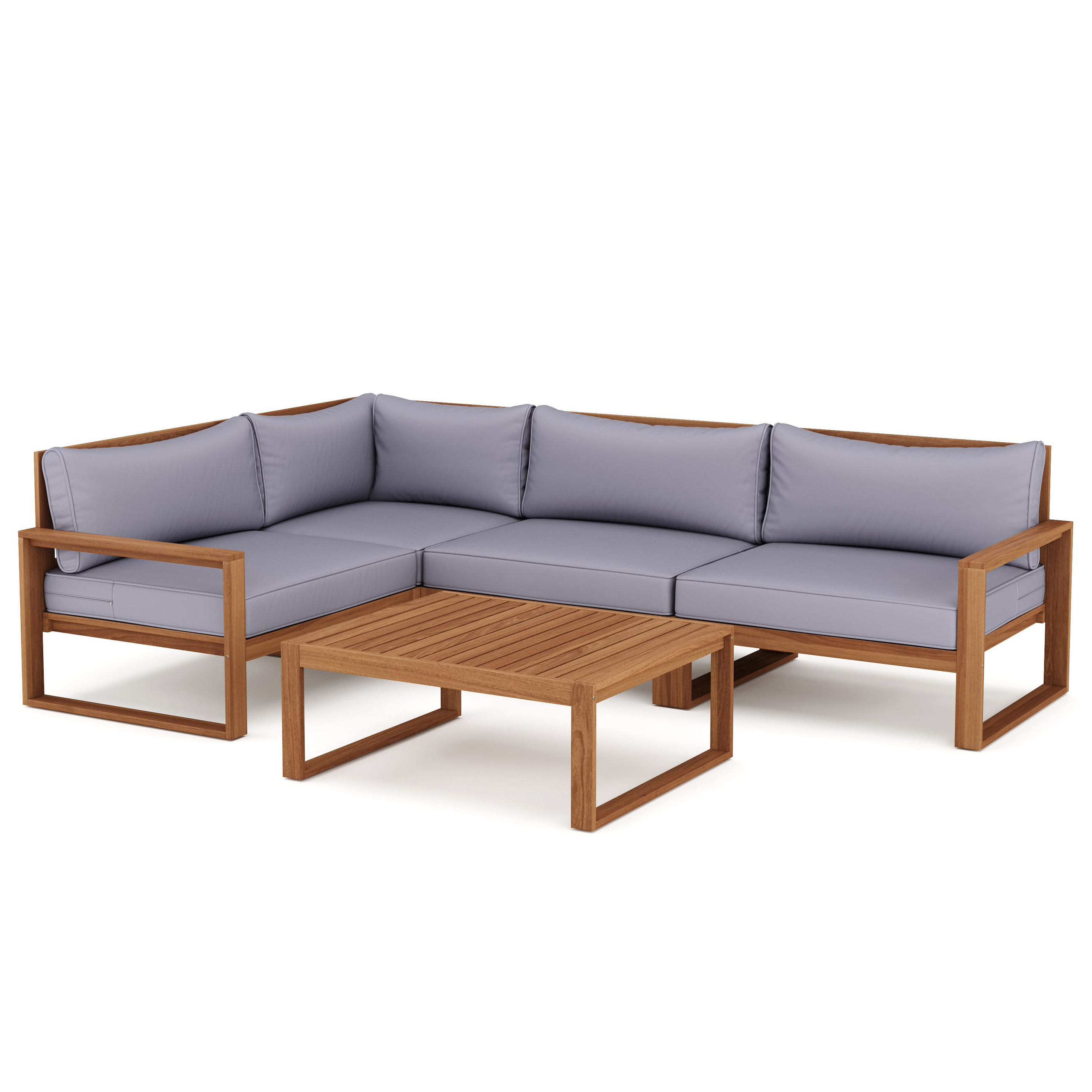 Lounge Holz BARBADOS natur/grau