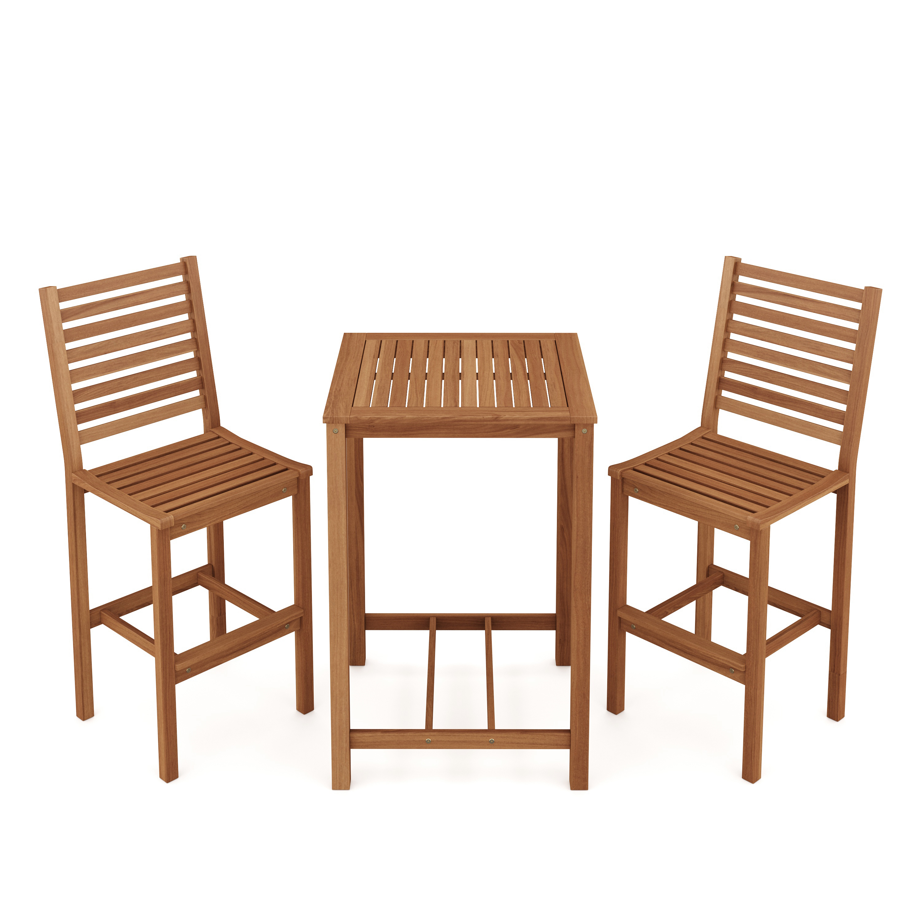 Gartenbar Set Holz CANELA 3-teilig