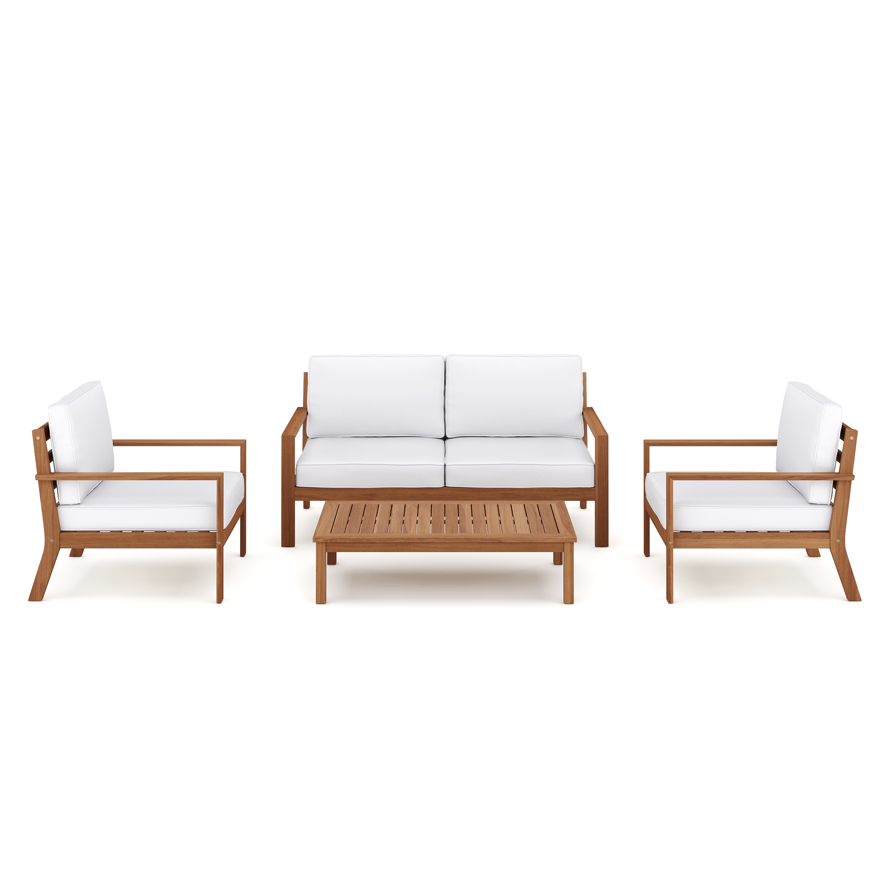 Lounge Holz BIBIONE natur/weiss