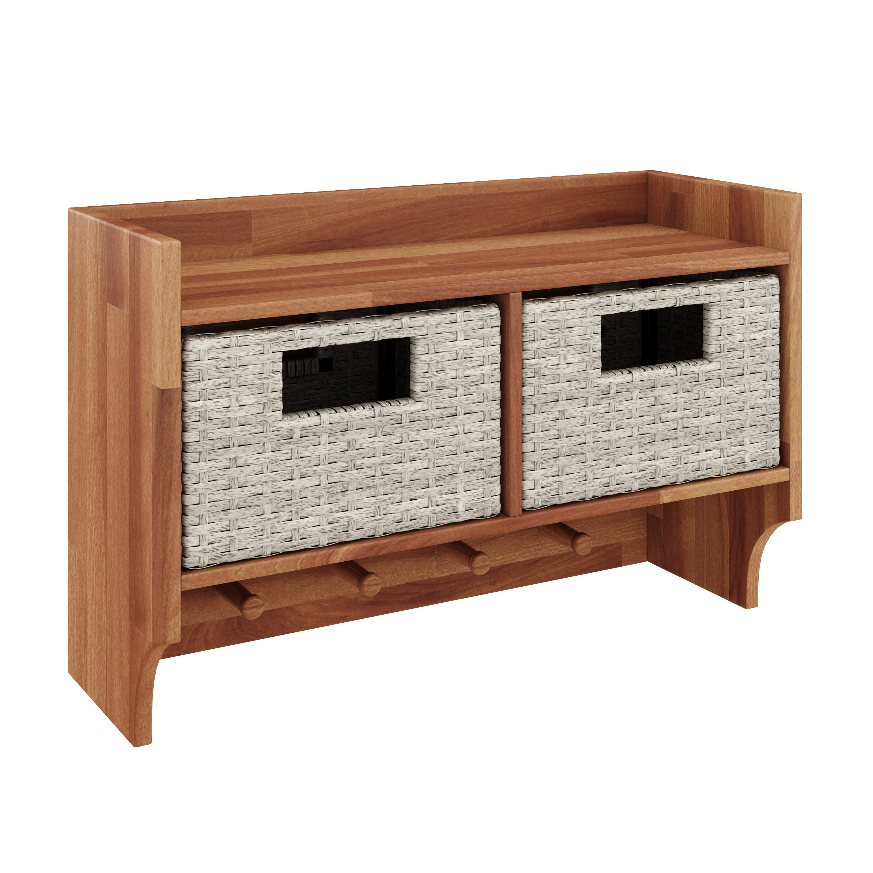 Wandgarderobe Holz CALI mit Schubladen 63 x 40 cm