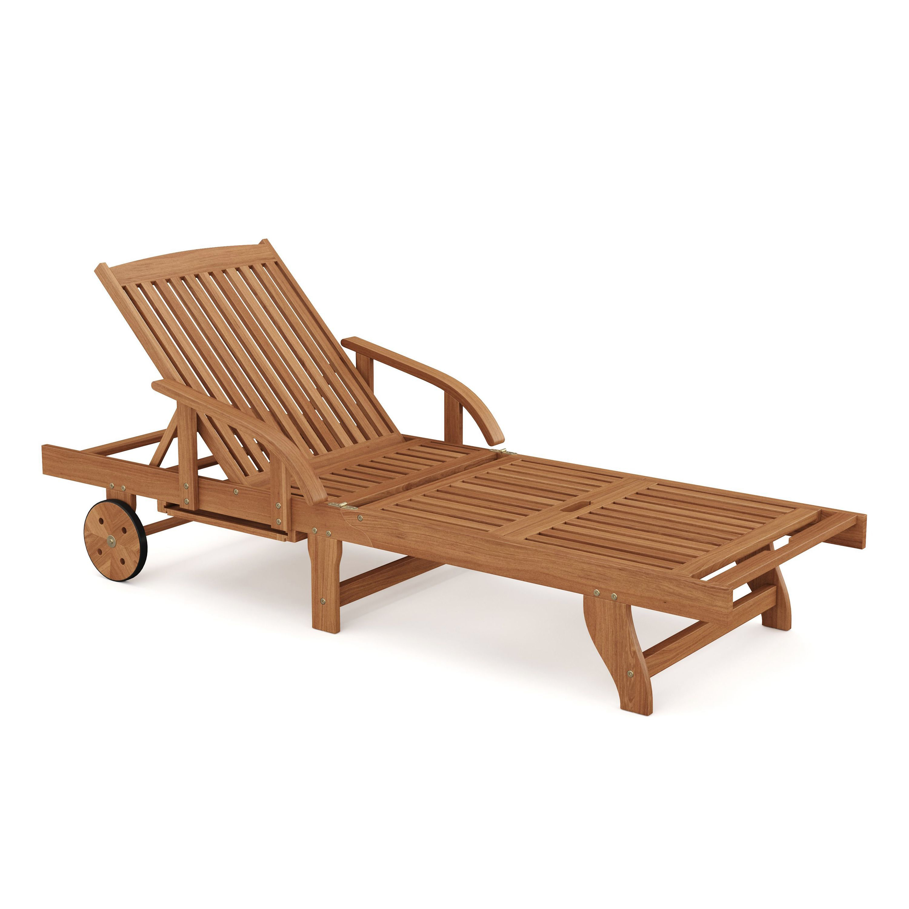 Liegestuhl Holz ANTALYA verstellbar